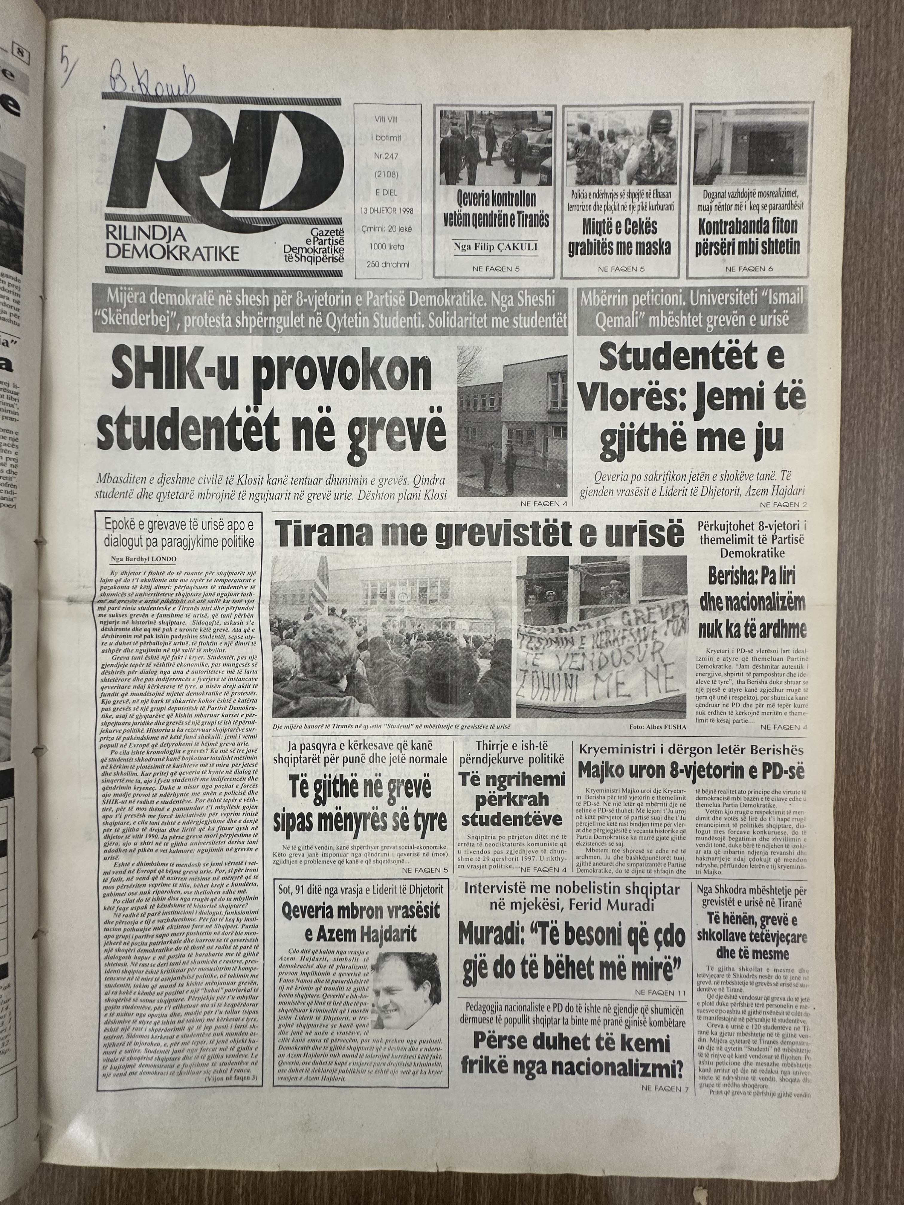 Rilindja Demokratike 1998-12-13