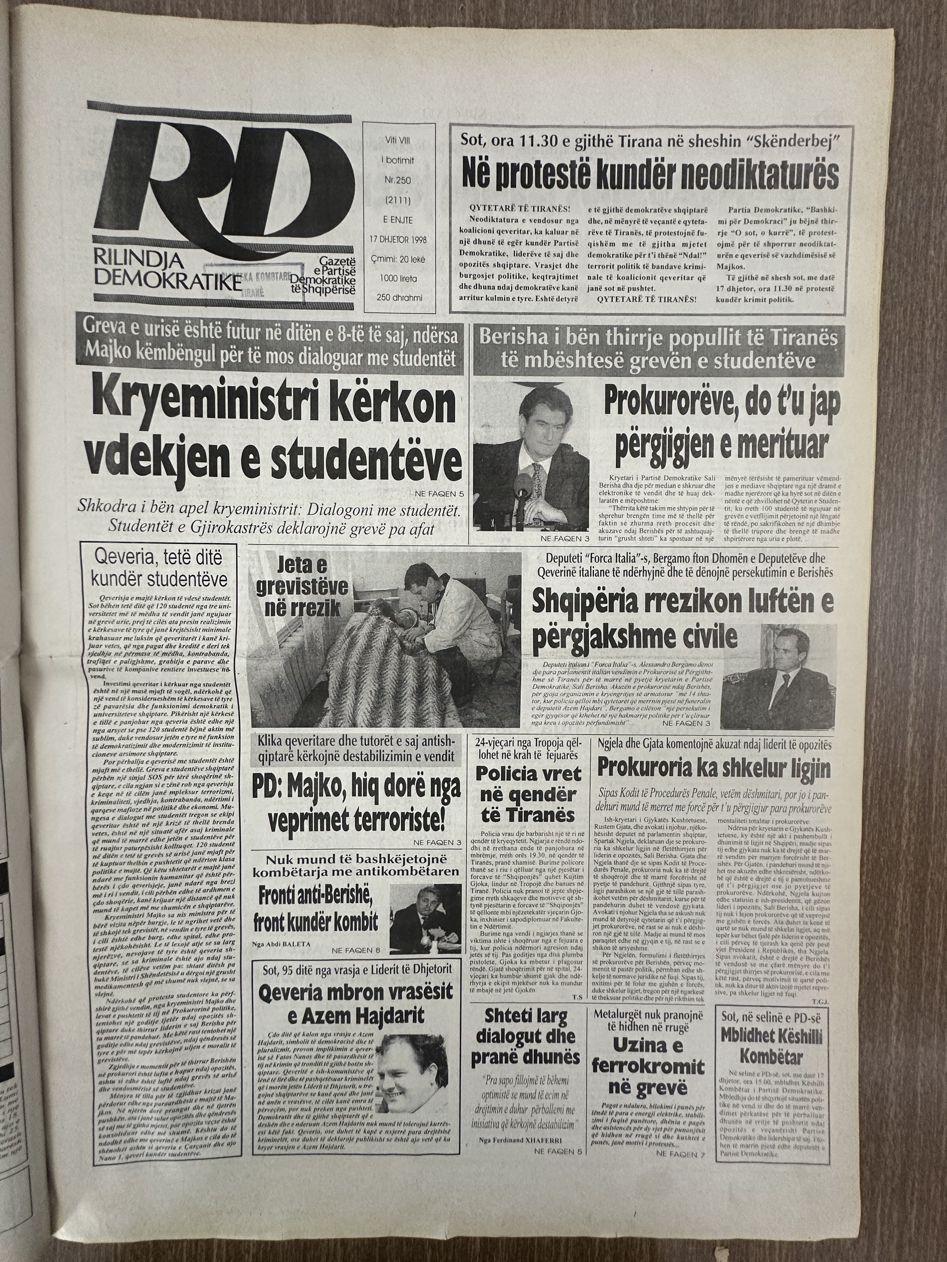 Rilindja Demokratike 1998-12-17