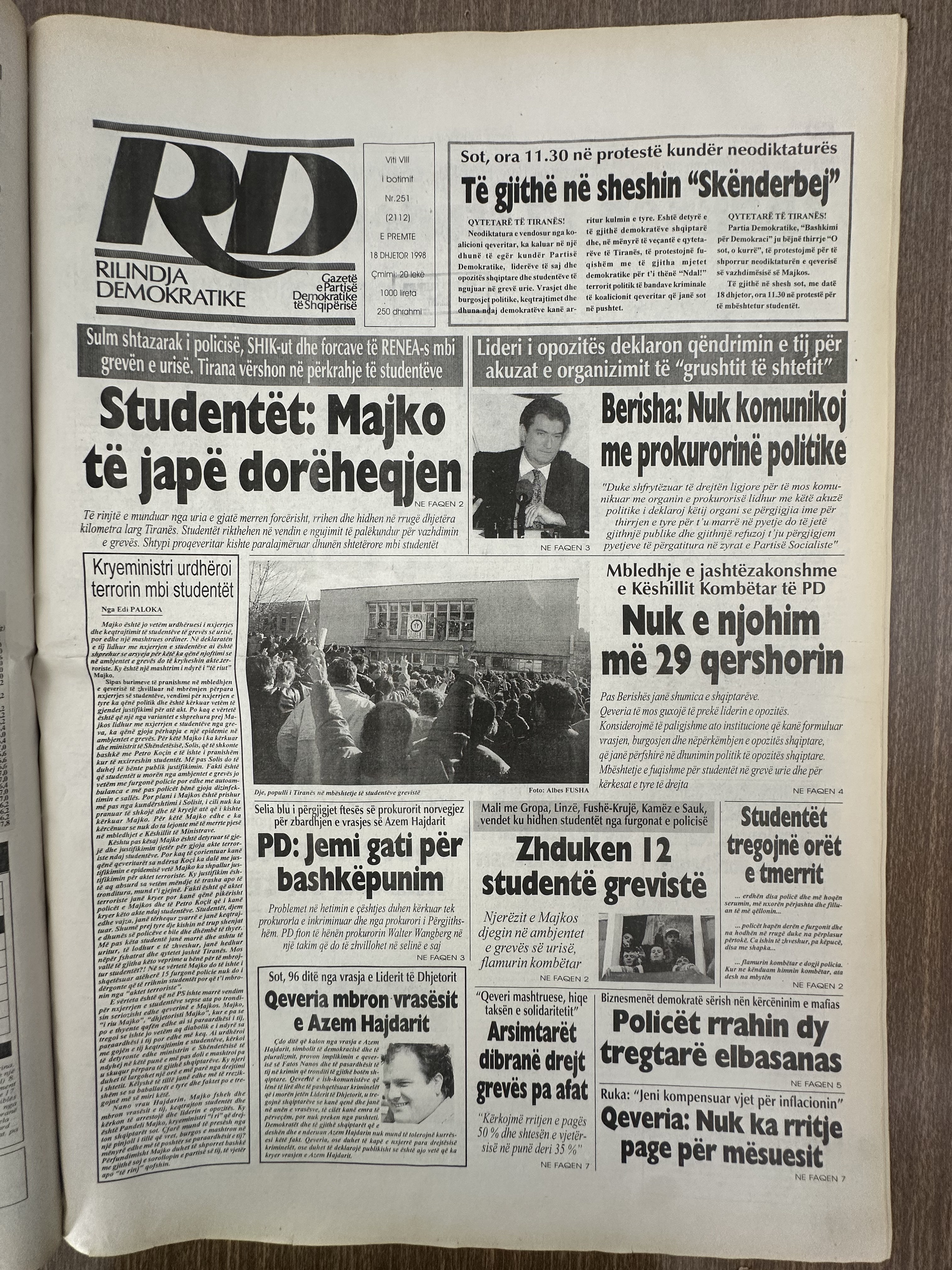 Rilindja Demokratike 1998-12-18
