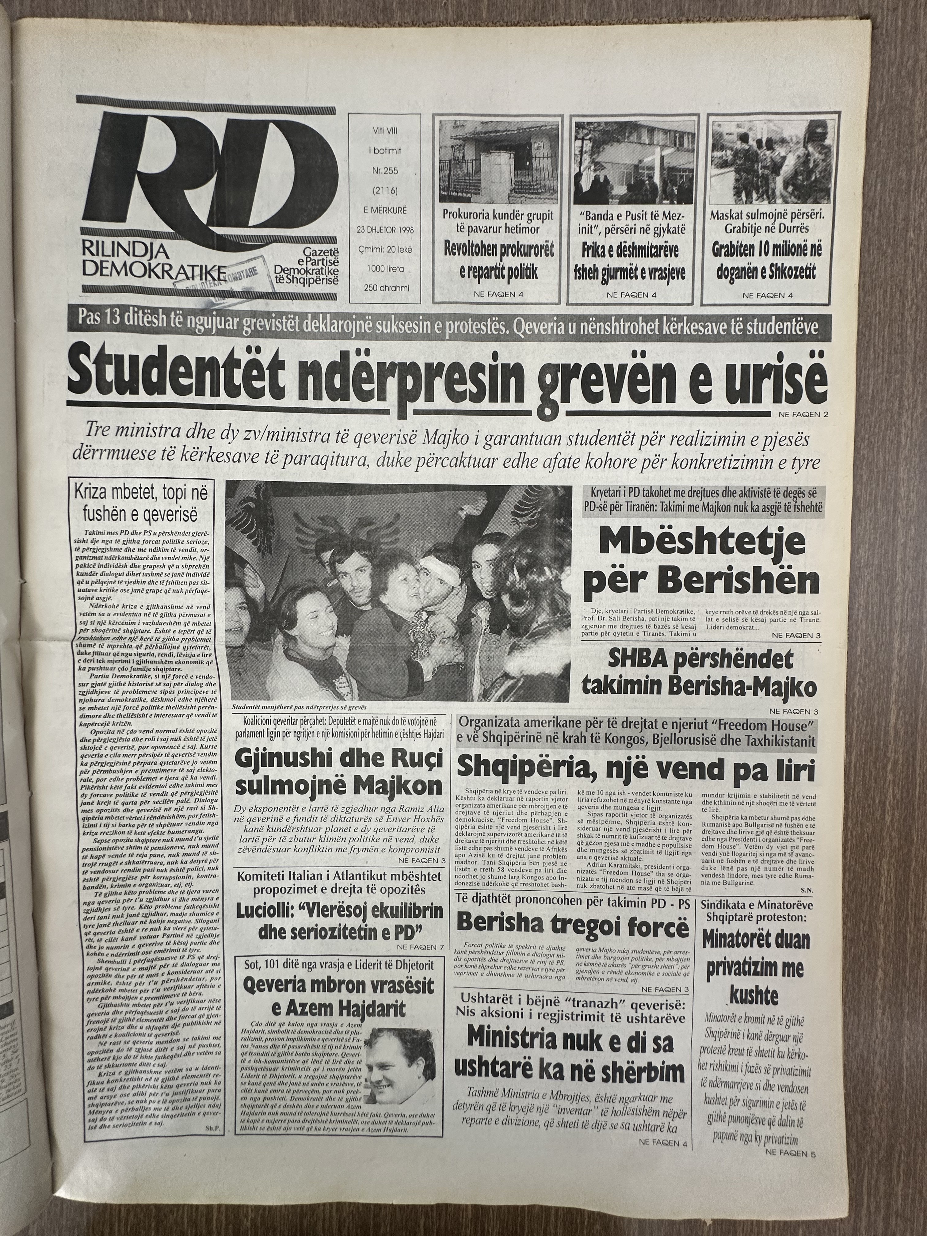 Rilindja Demokratike 1998-12-23