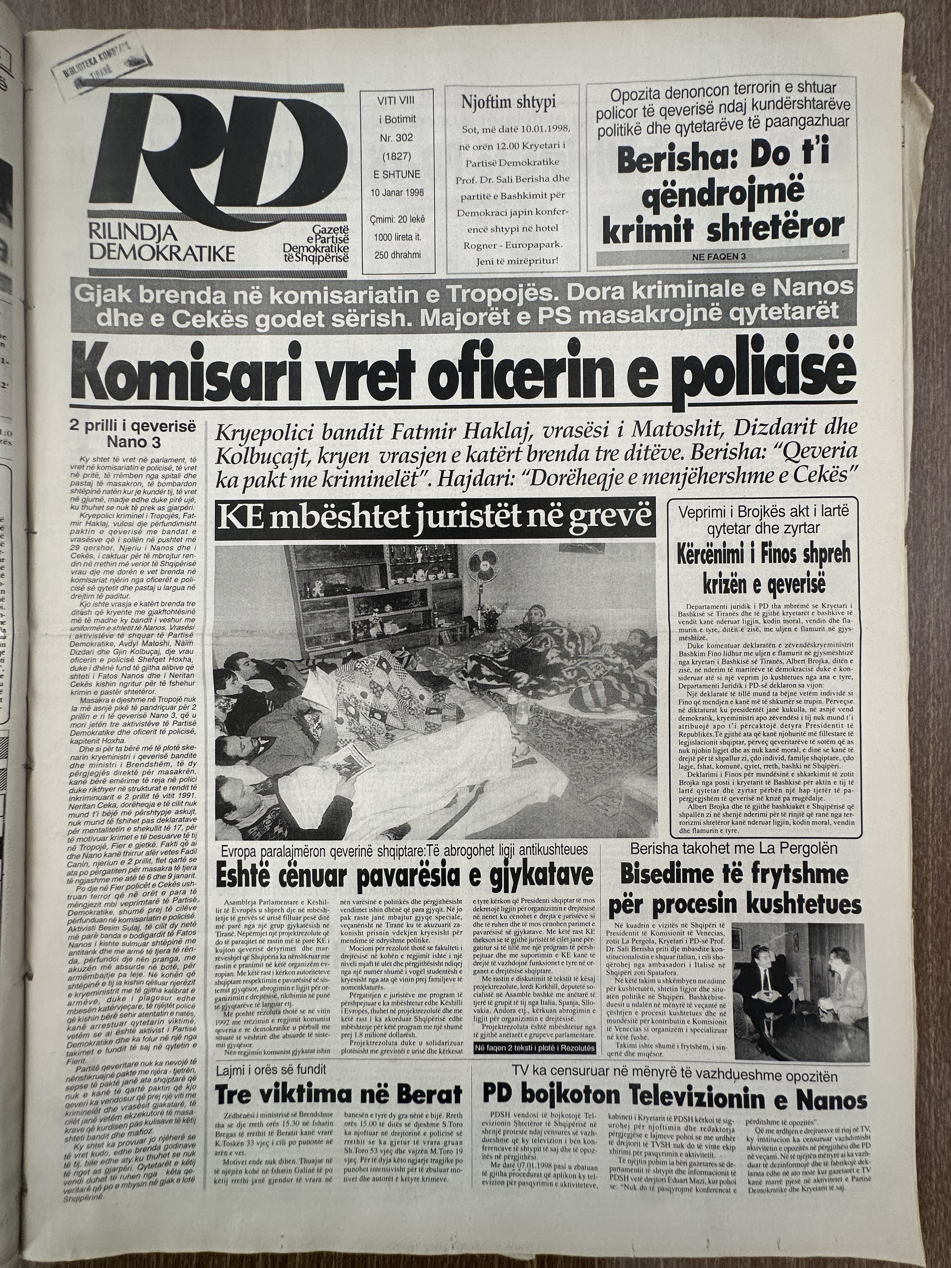 Rilindja Demokratike 1998-01-10