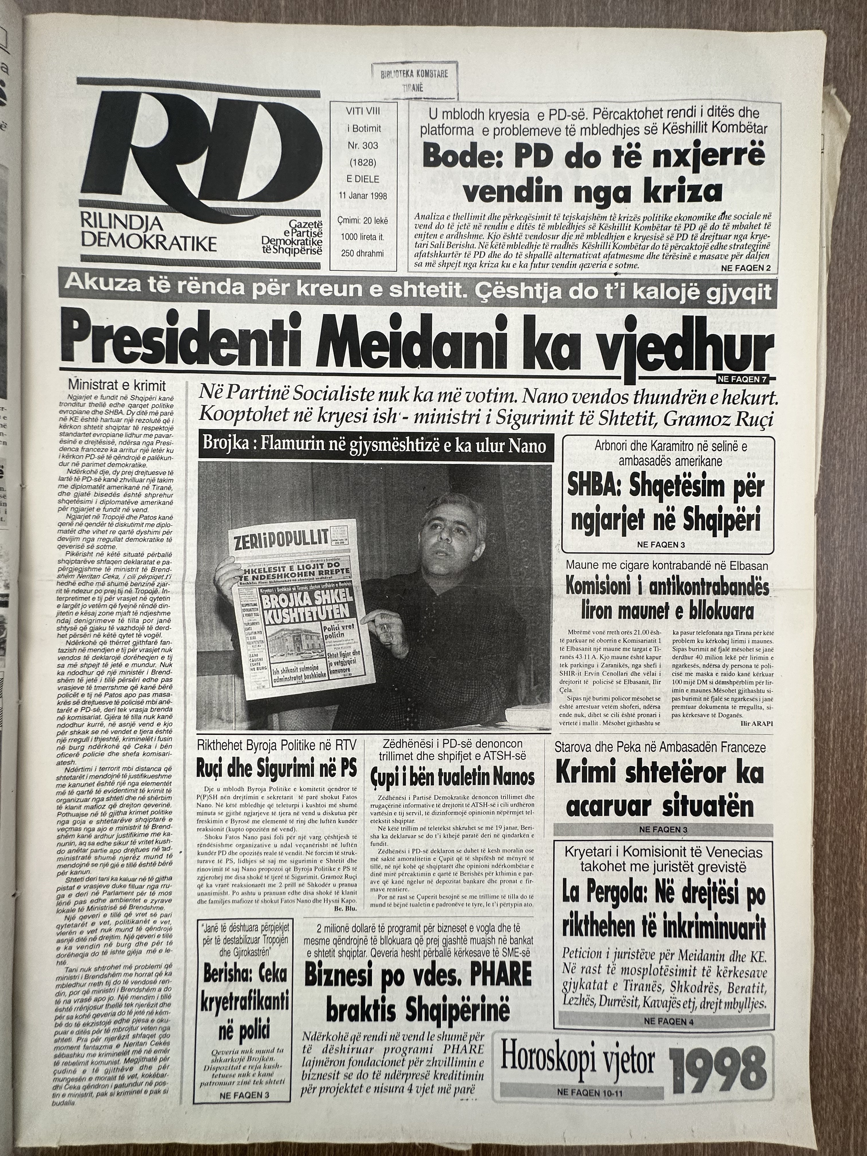 Rilindja Demokratike 1998-01-11