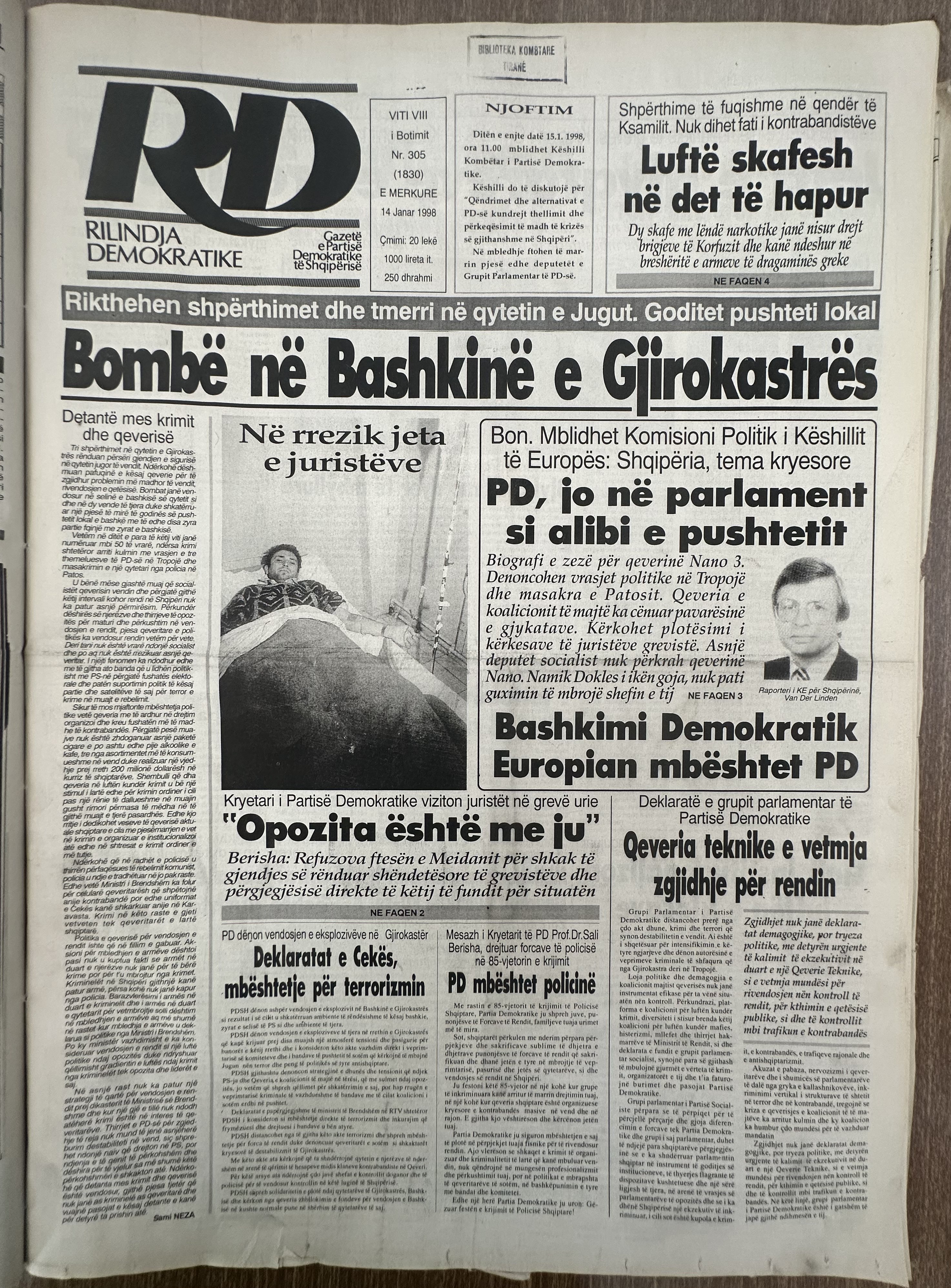 Rilindja Demokratike 1998-01-14