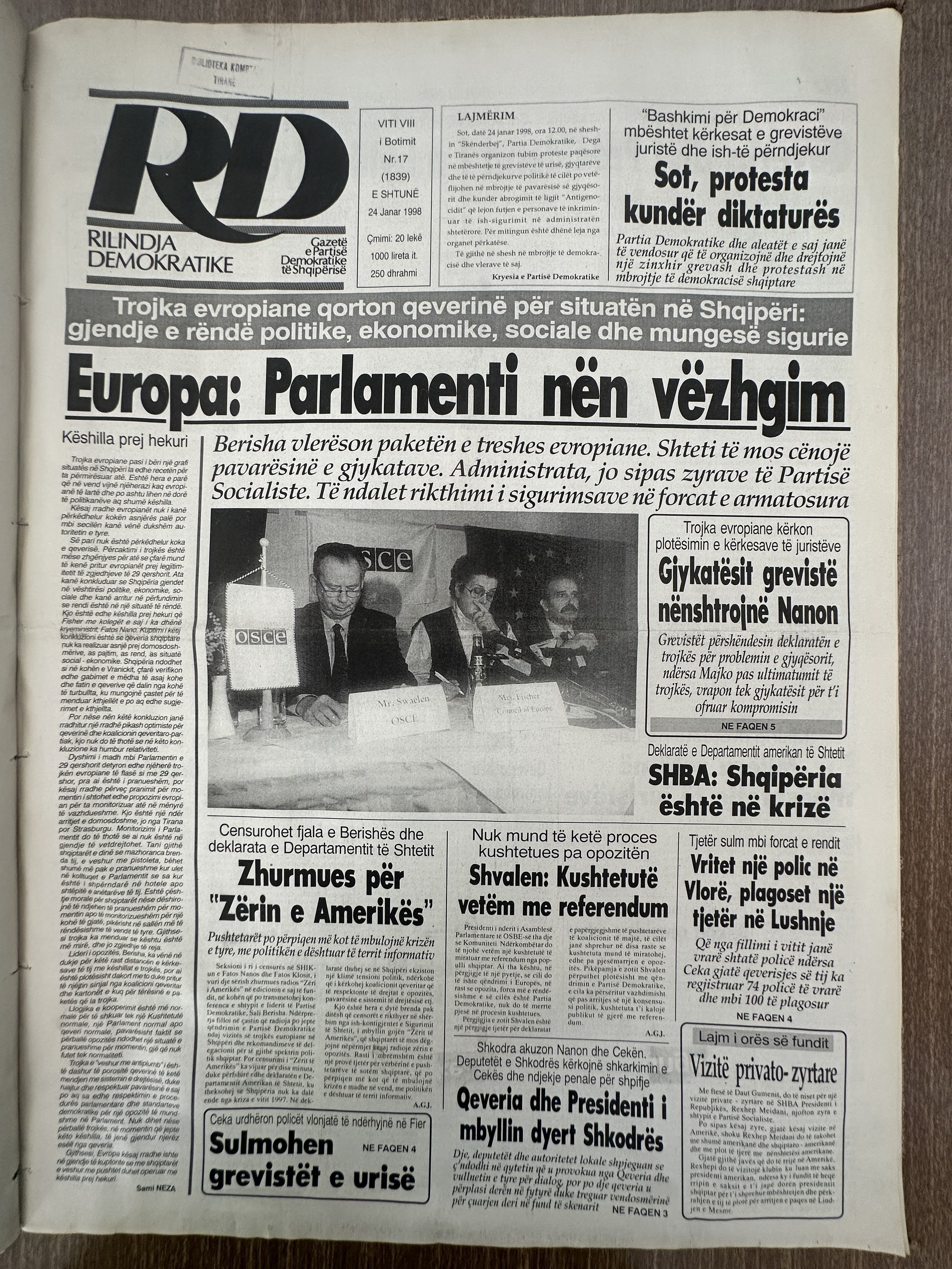 Rilindja Demokratike 1998-01-24