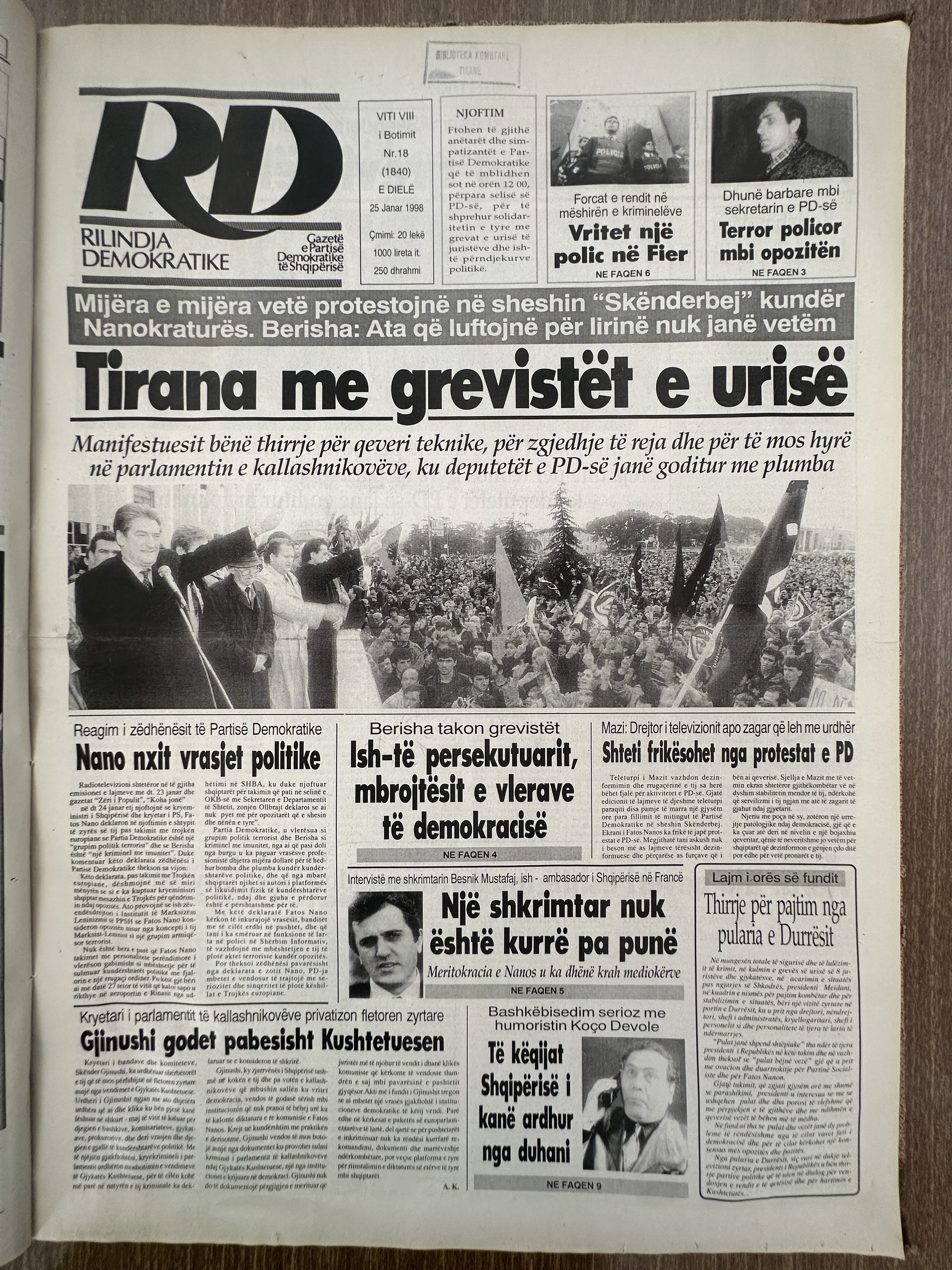 Rilindja Demokratike 1998-01-25