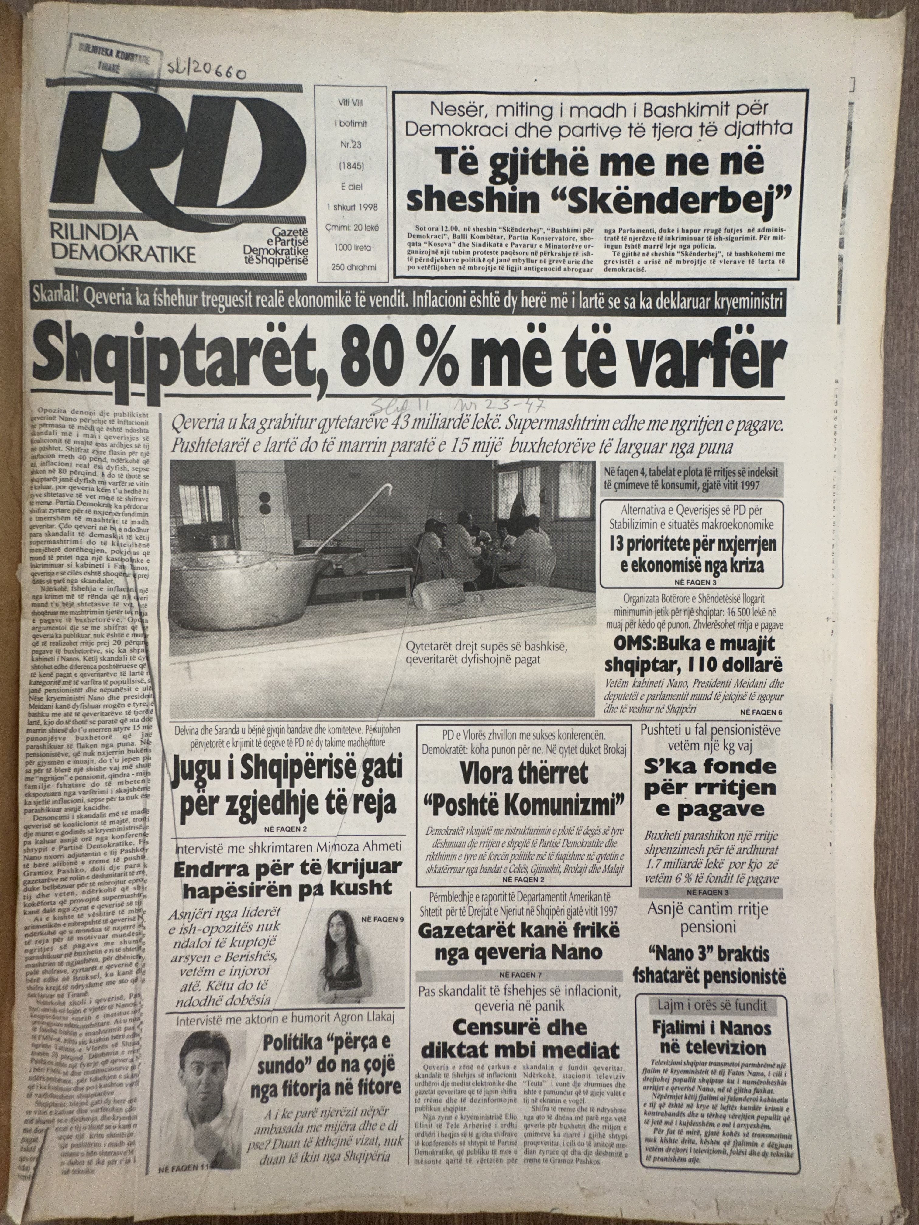 Rilindja Demokratike 1998-02-01