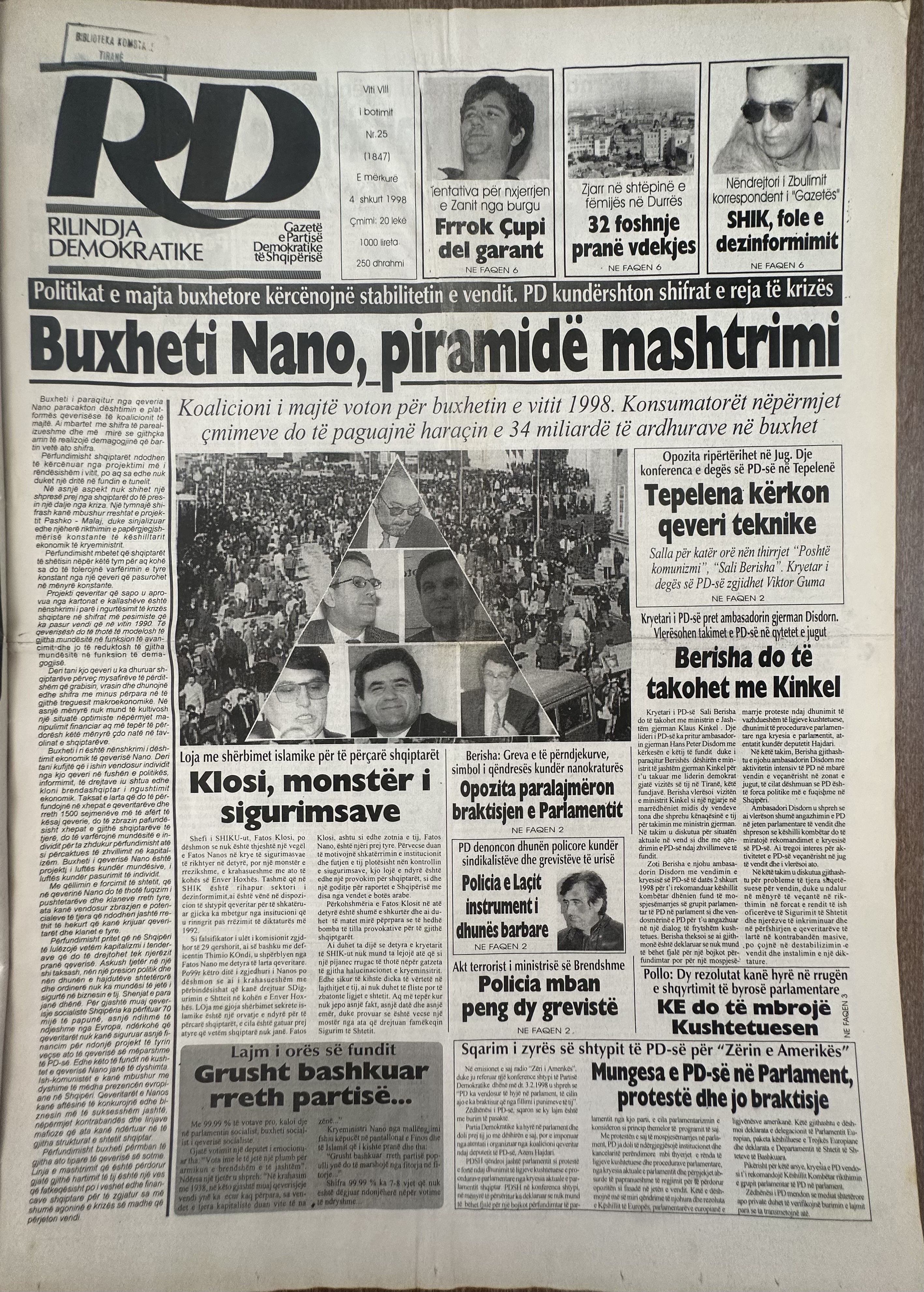 Rilindja Demokratike 1998-02-04