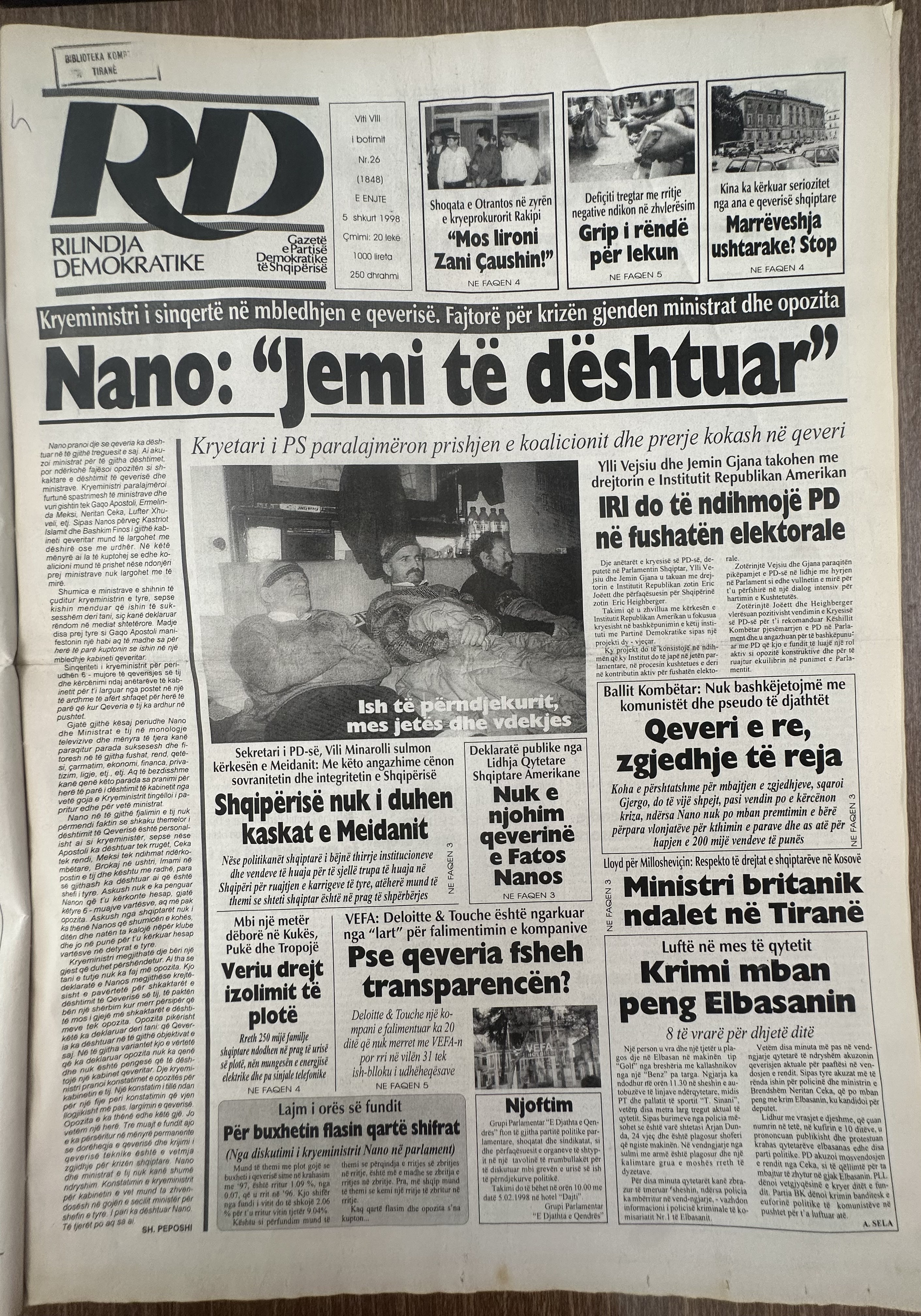 Rilindja Demokratike 1998-02-05
