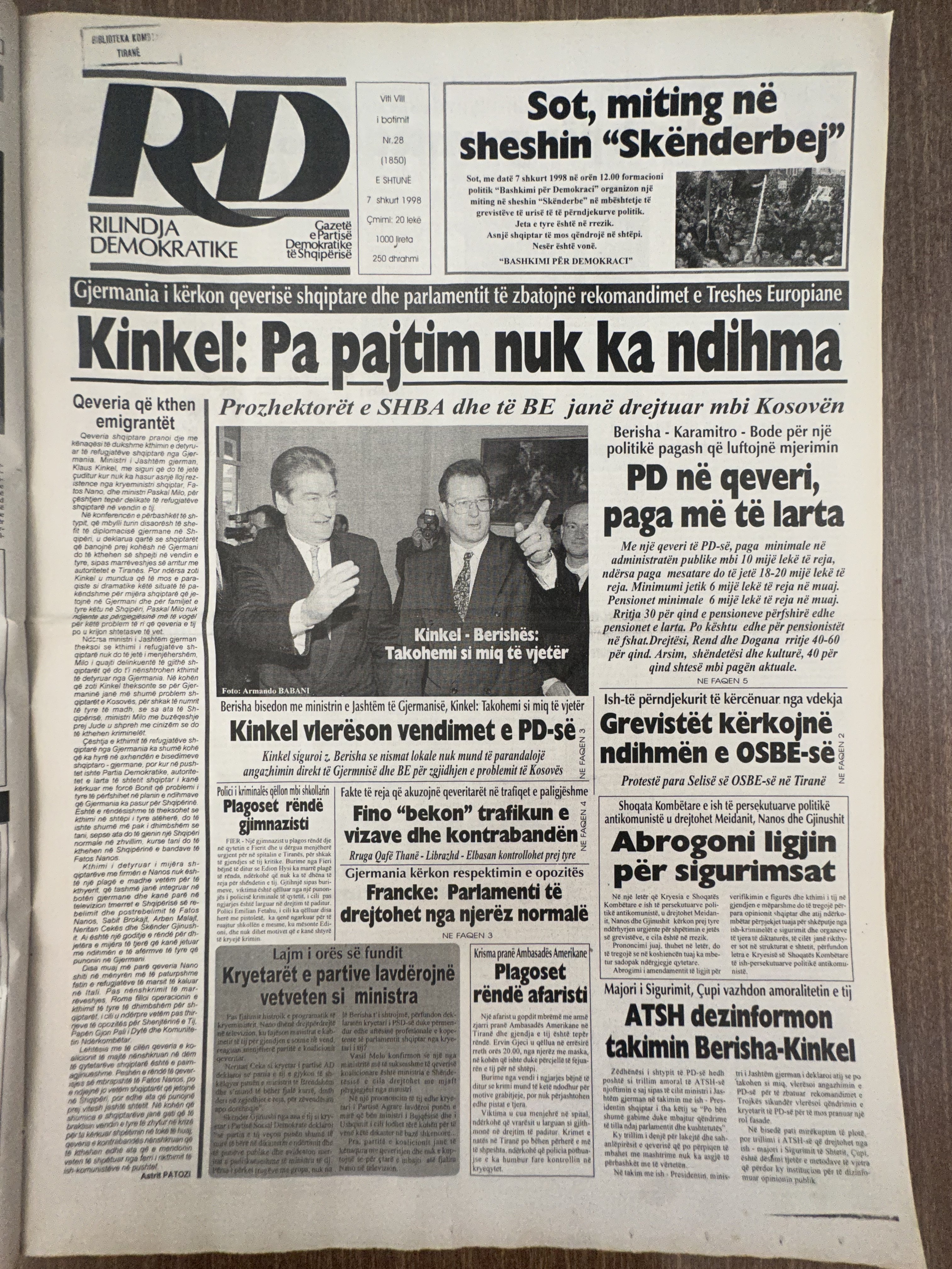 Rilindja Demokratike 1998-02-07