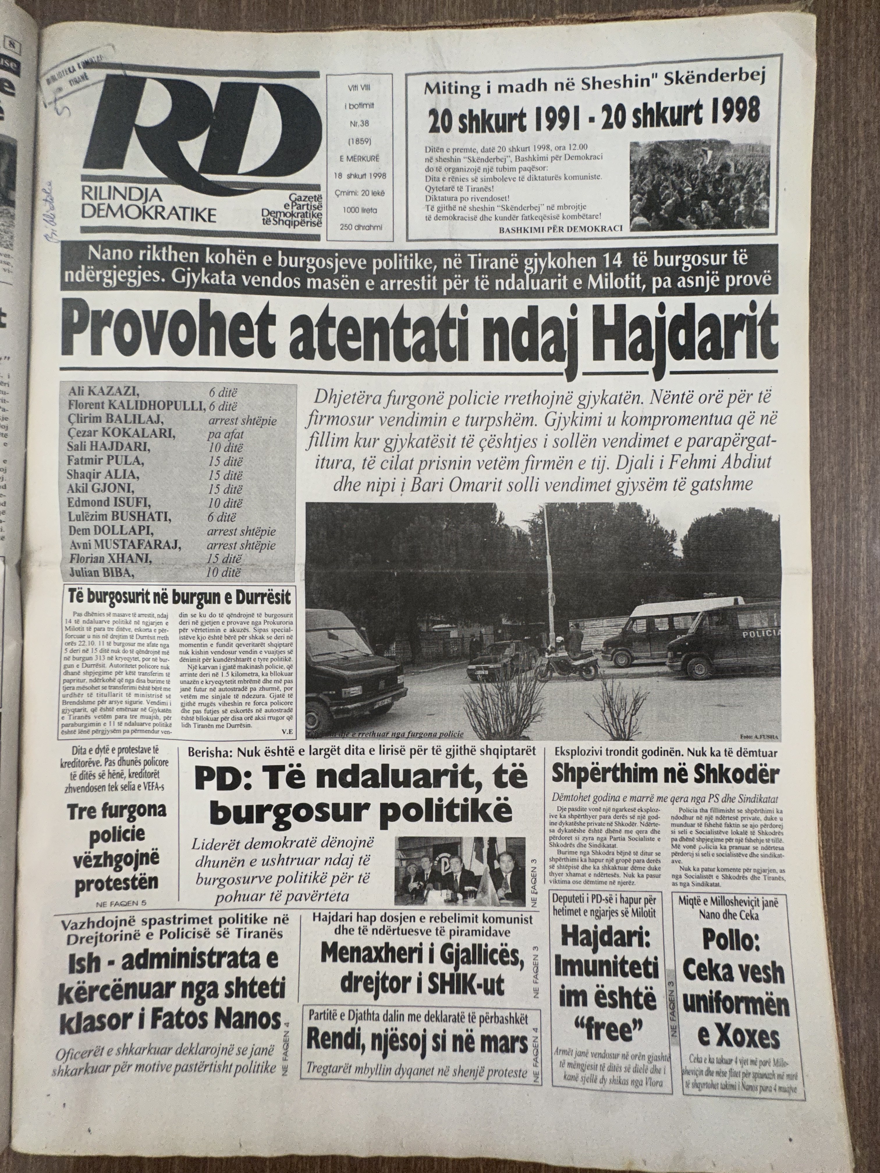 Rilindja Demokratike 1998-02-18