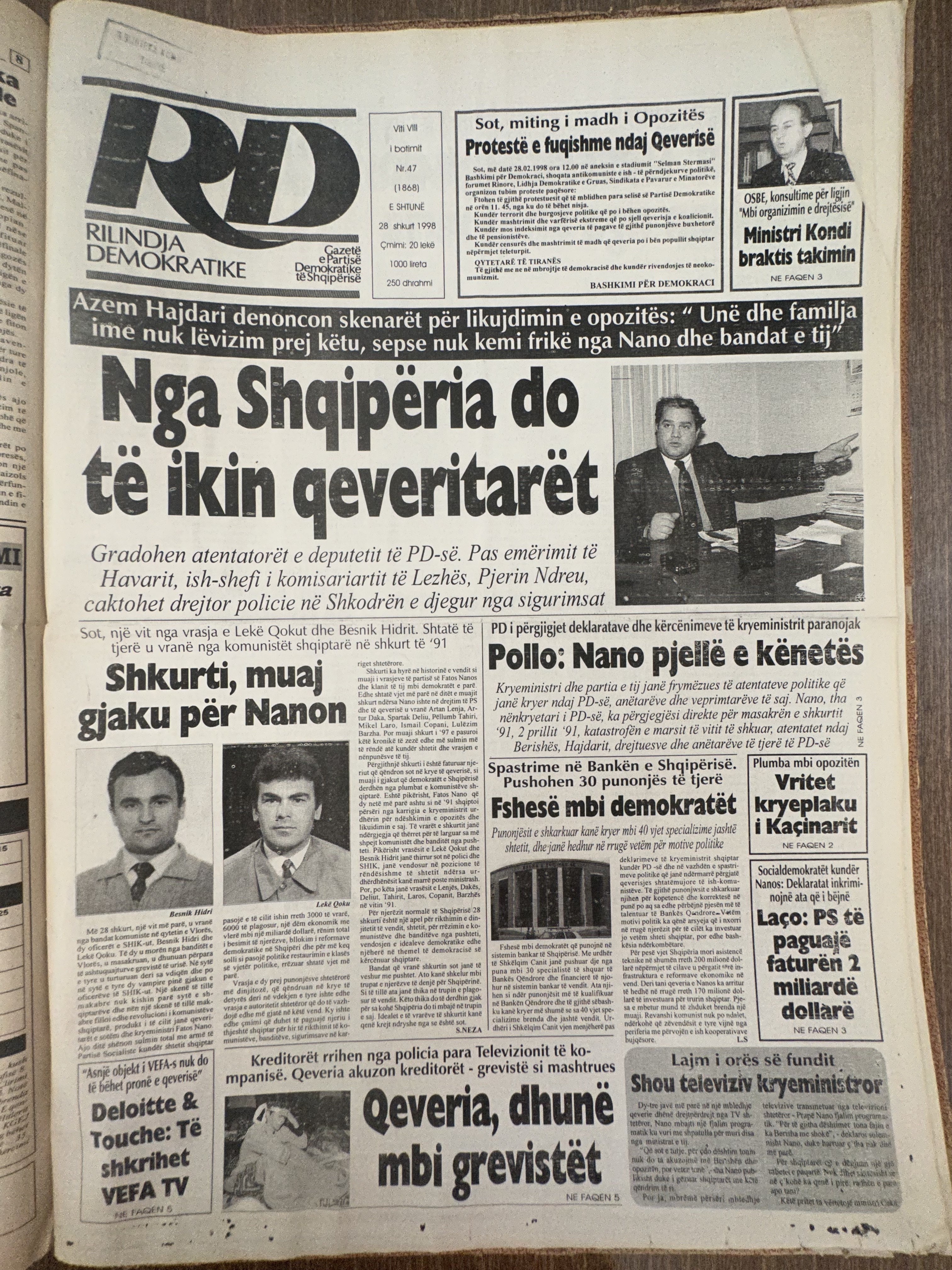 Rilindja Demokratike 1998-02-28