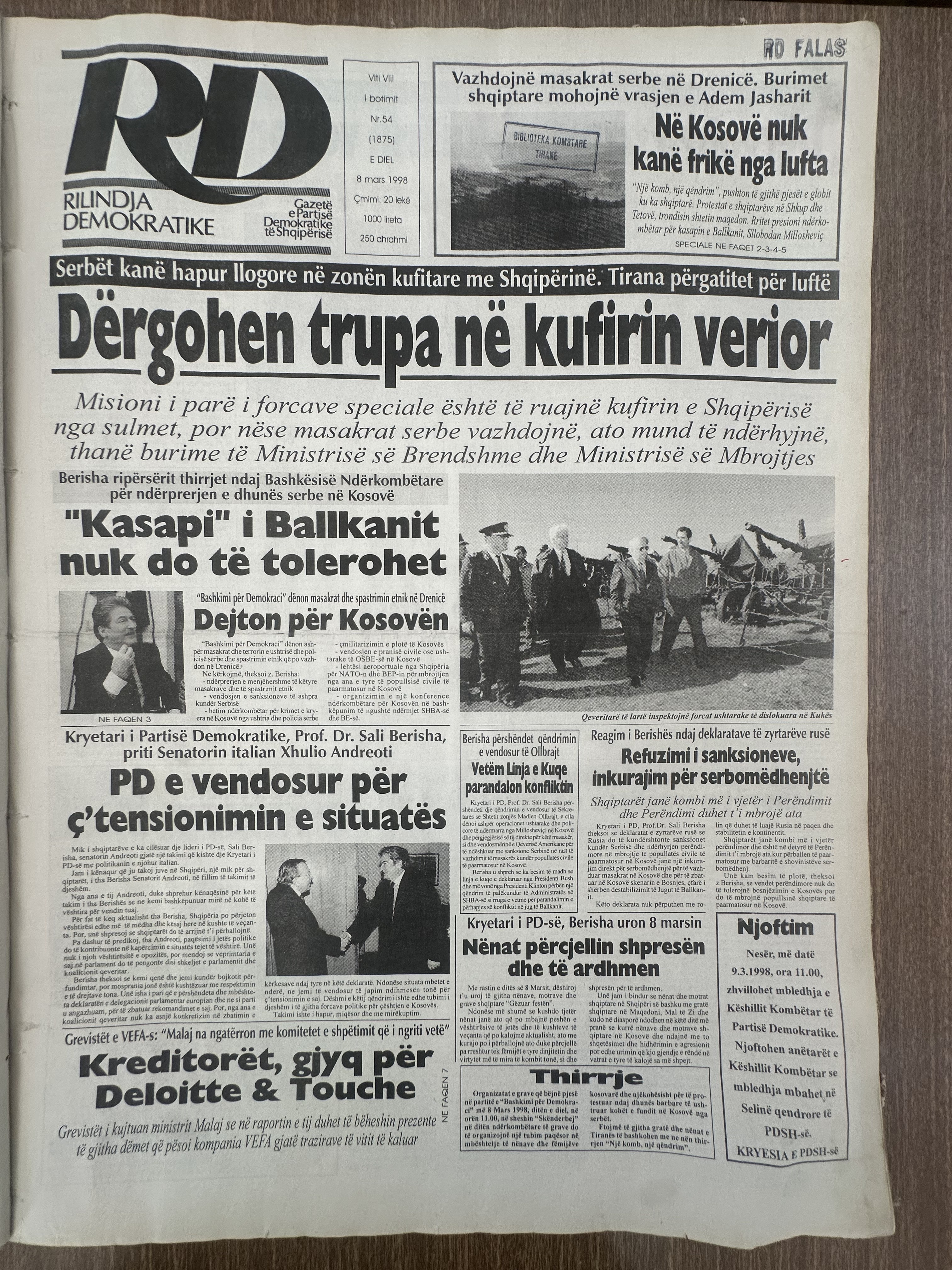 Rilindja Demokratike 1998-03-08