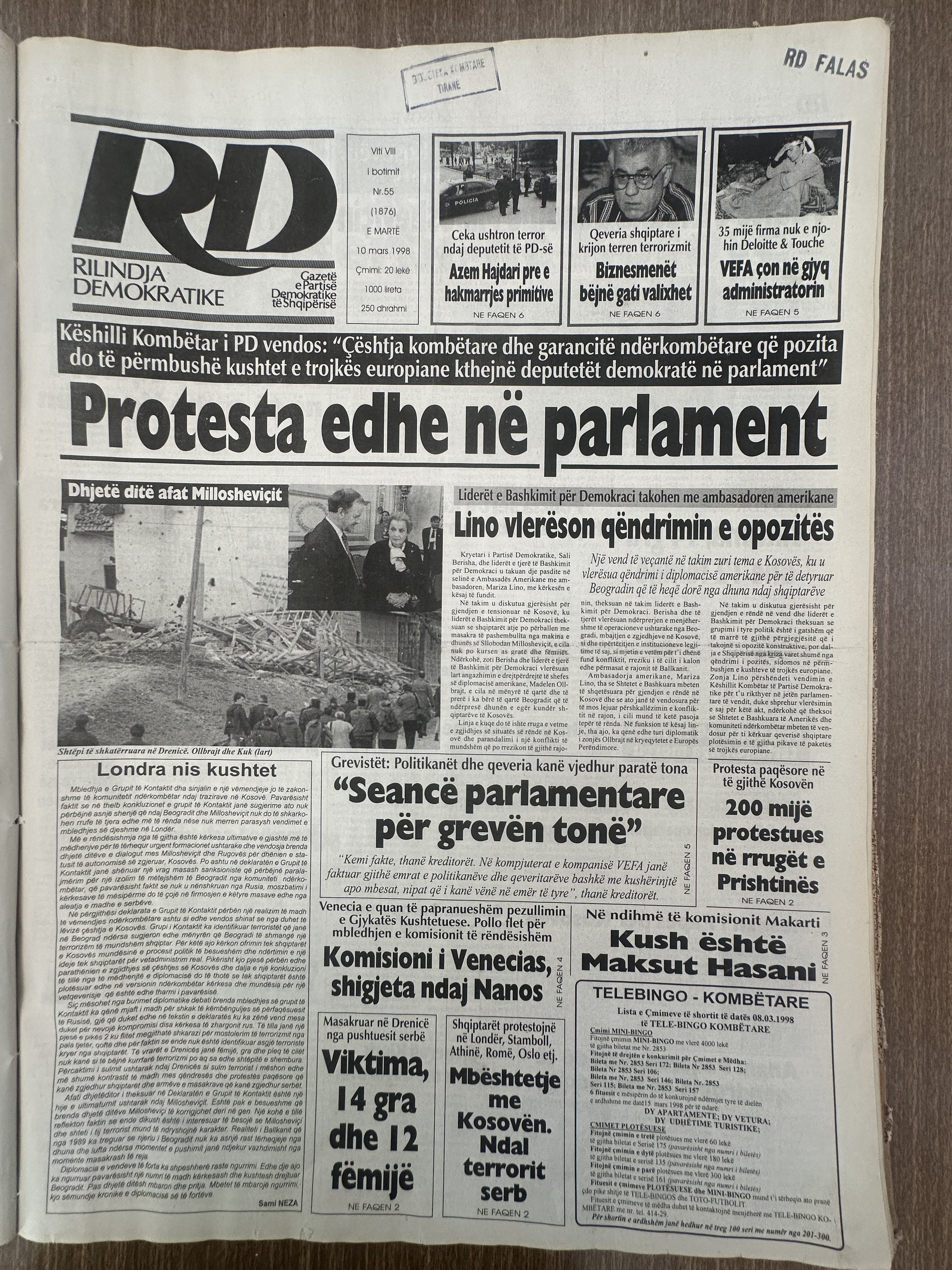 Rilindja Demokratike 1998-03-10