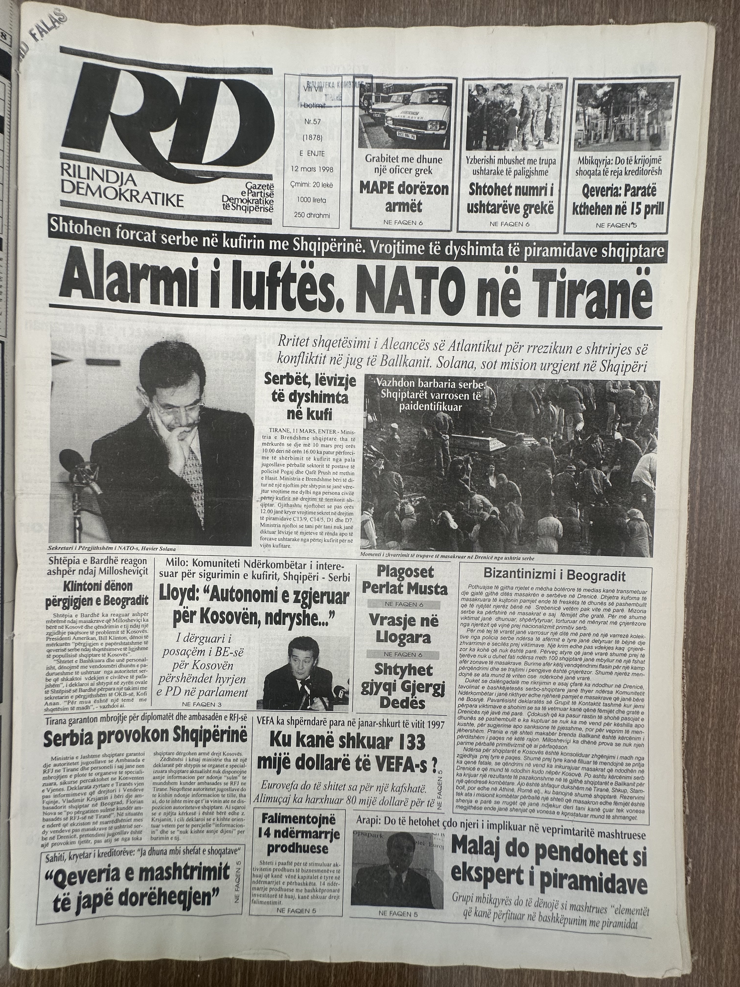 Rilindja Demokratike 1998-03-12