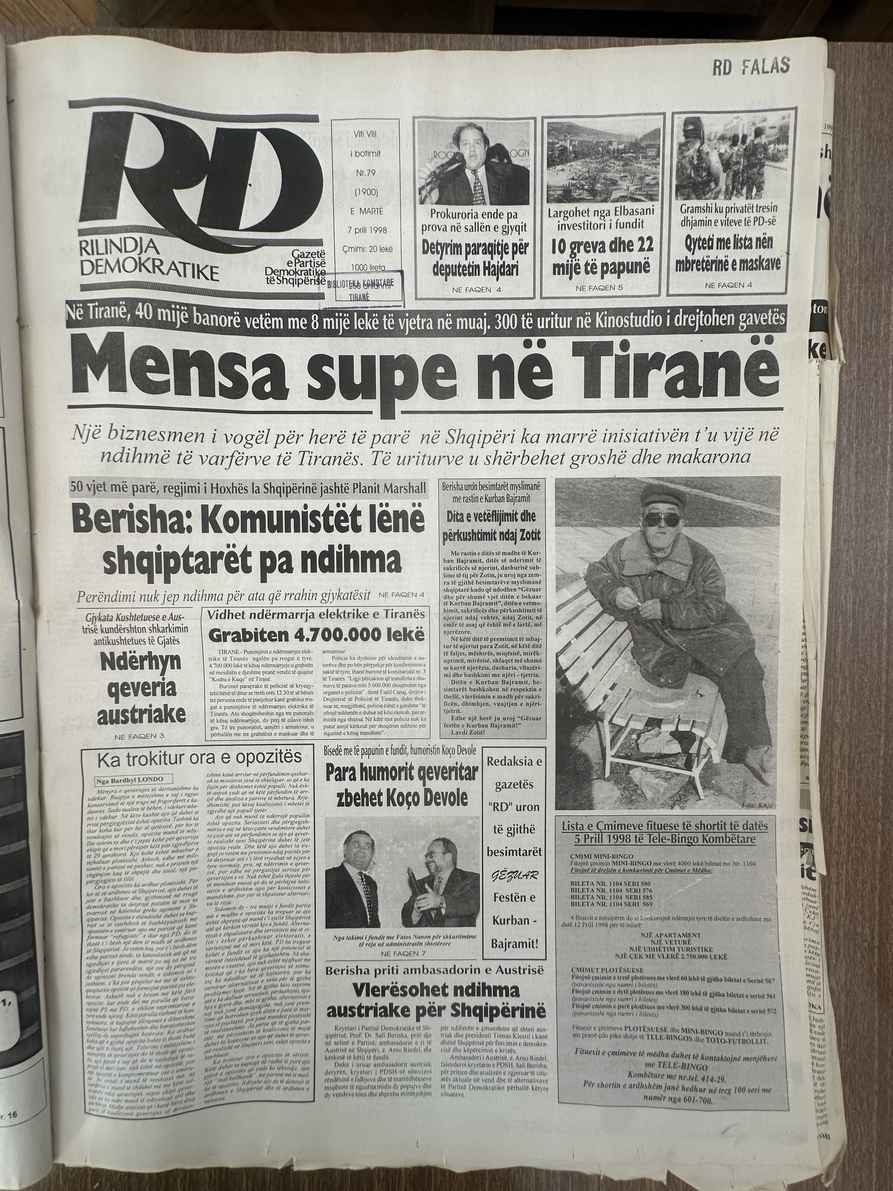 Rilindja Demokratike 1998-04-07