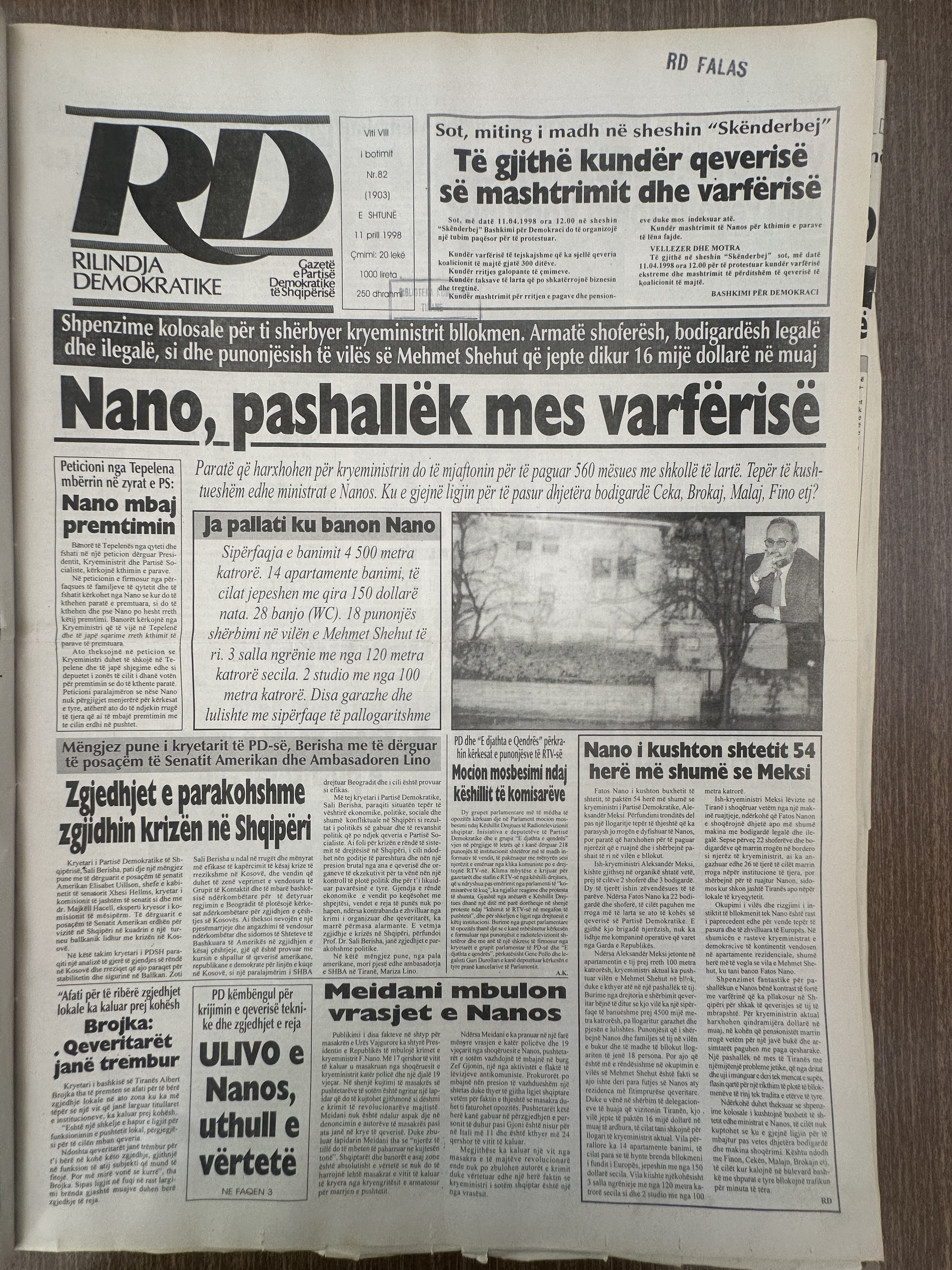 Rilindja Demokratike 1998-04-11