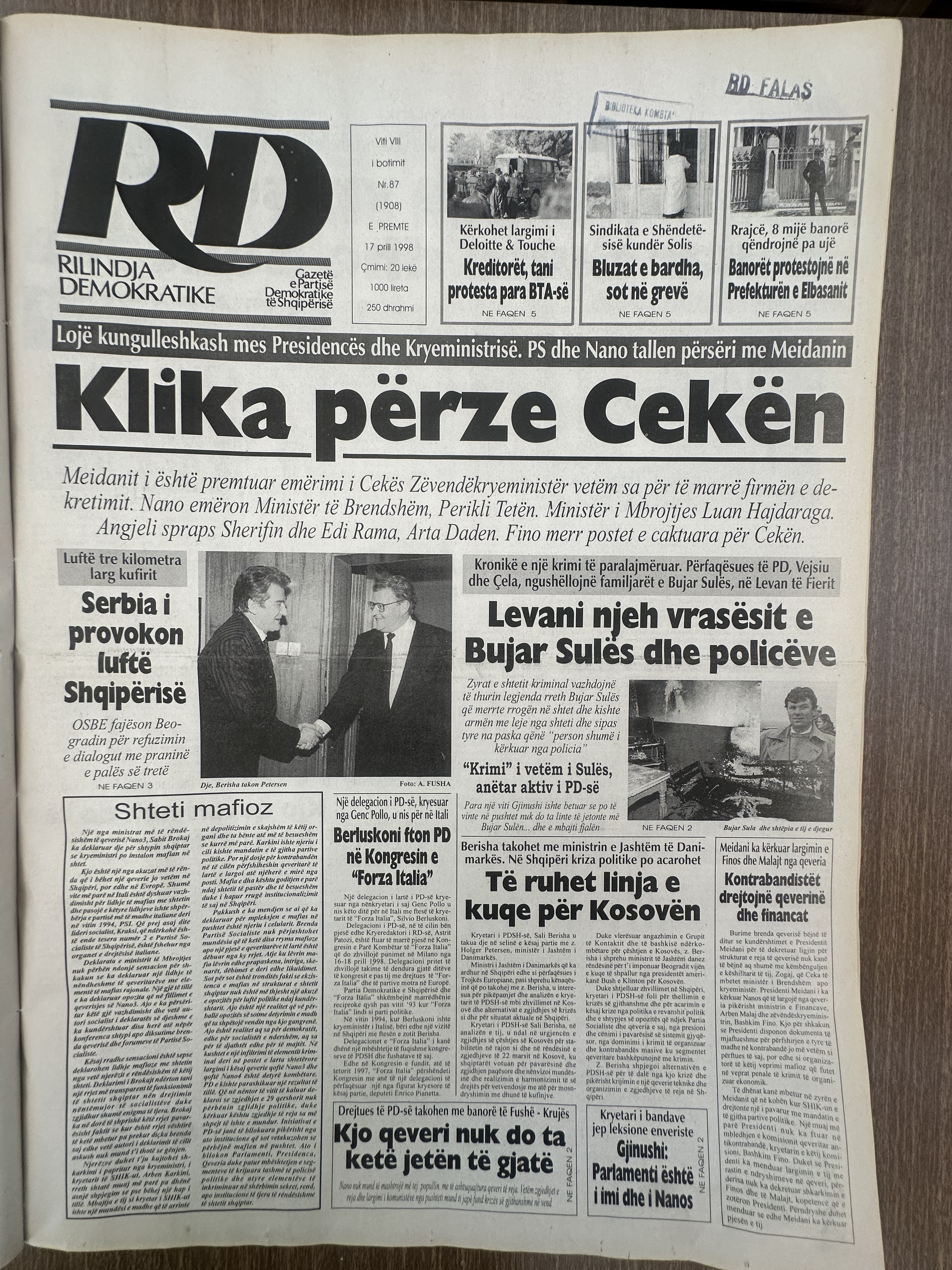 Rilindja Demokratike 1998-04-17