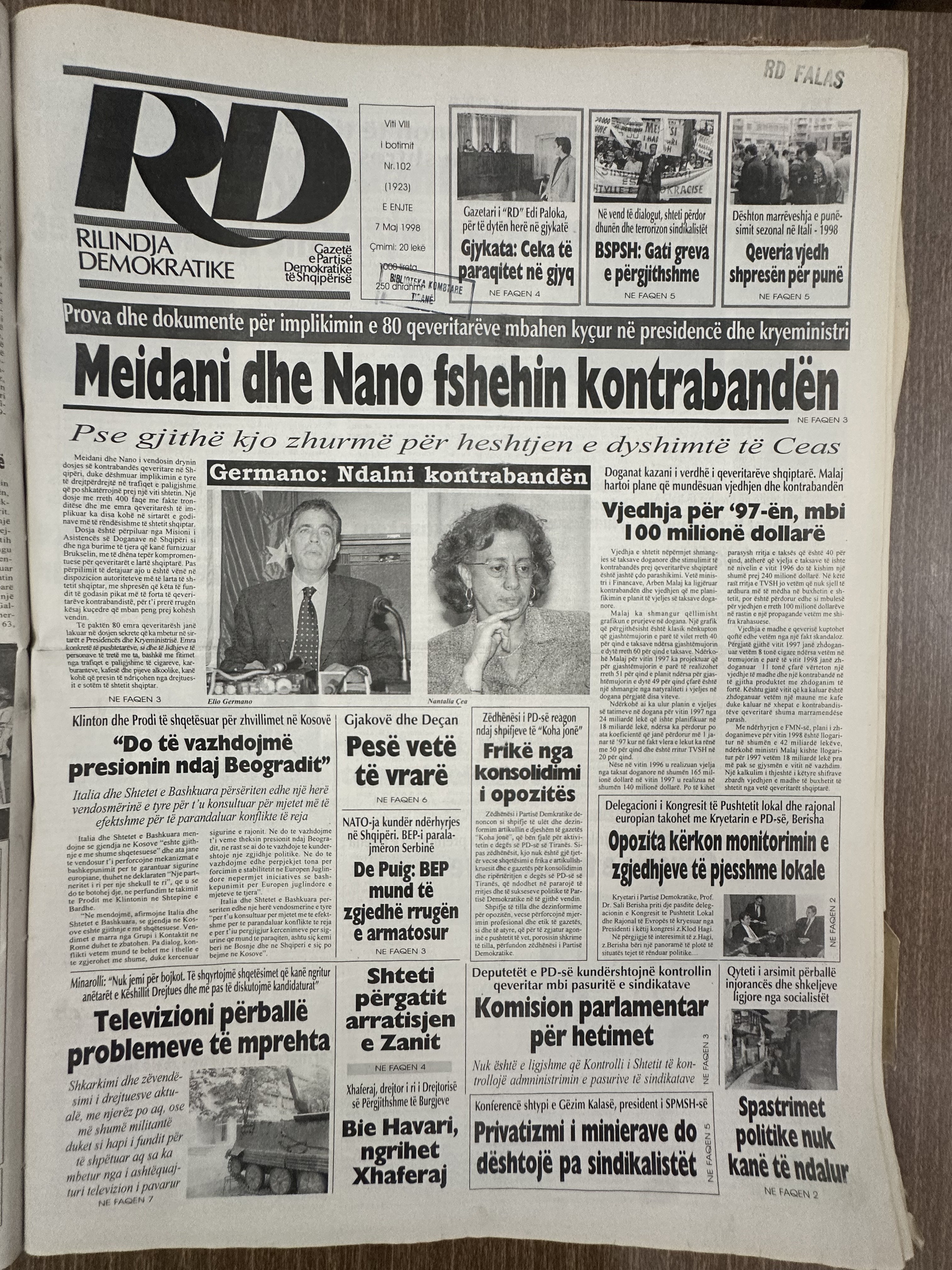 Rilindja Demokratike 1998-05-07