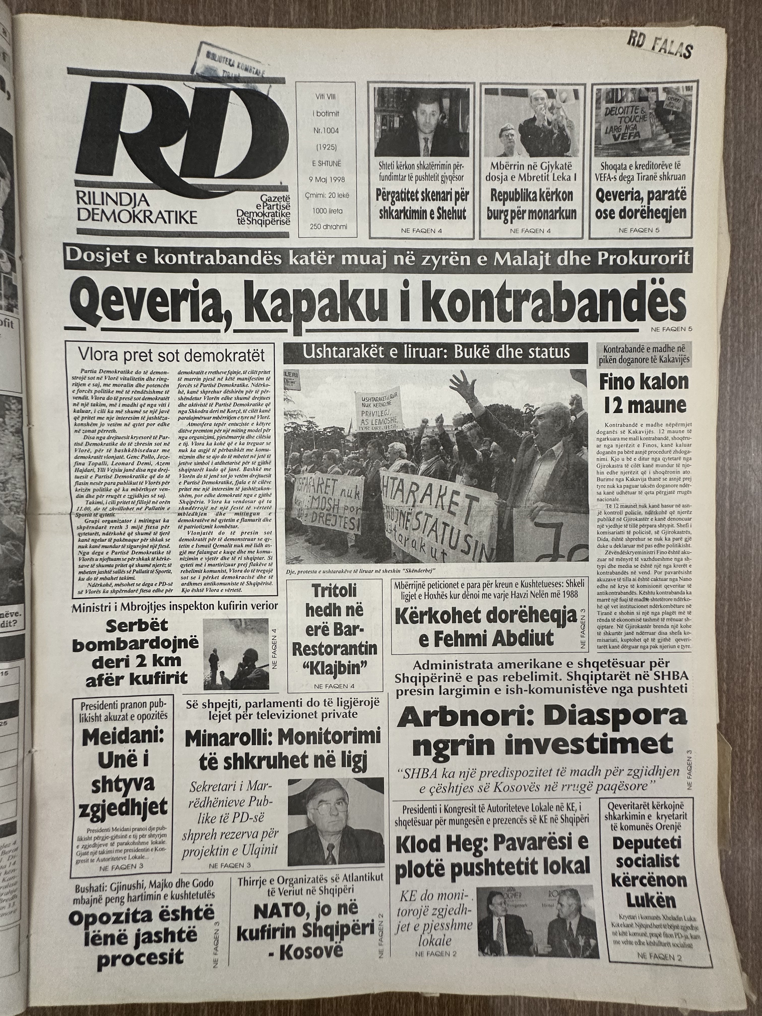 Rilindja Demokratike 1998-05-09