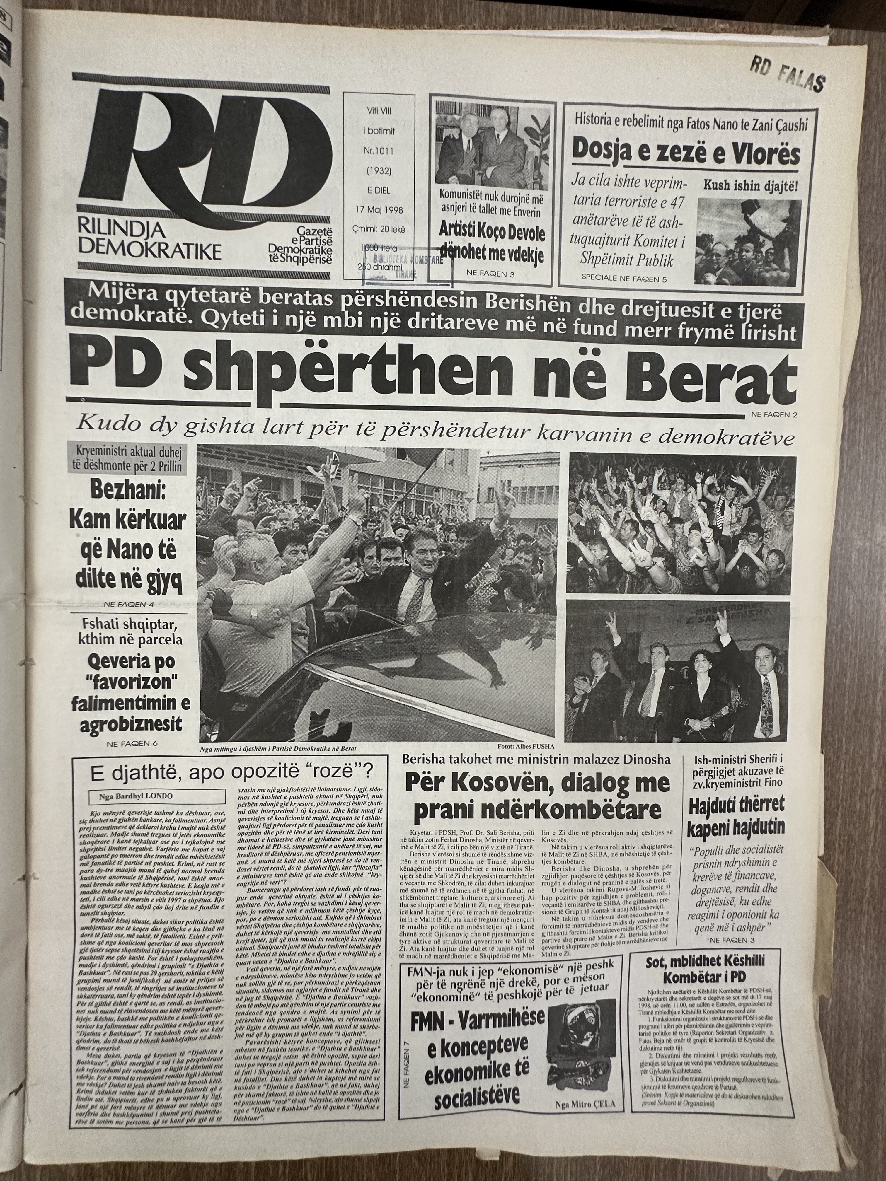 Rilindja Demokratike 1998-05-17