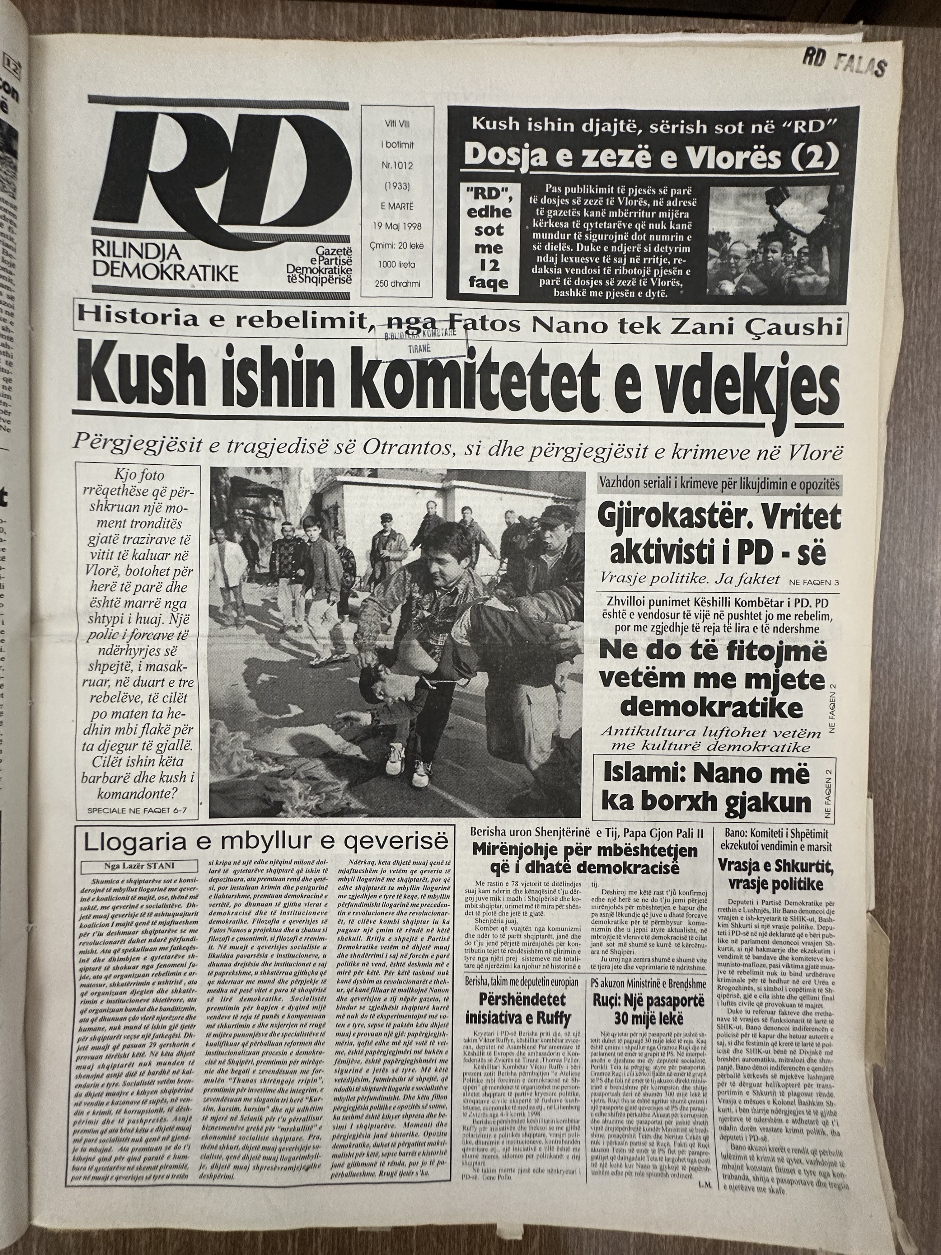 Rilindja Demokratike 1998-05-19