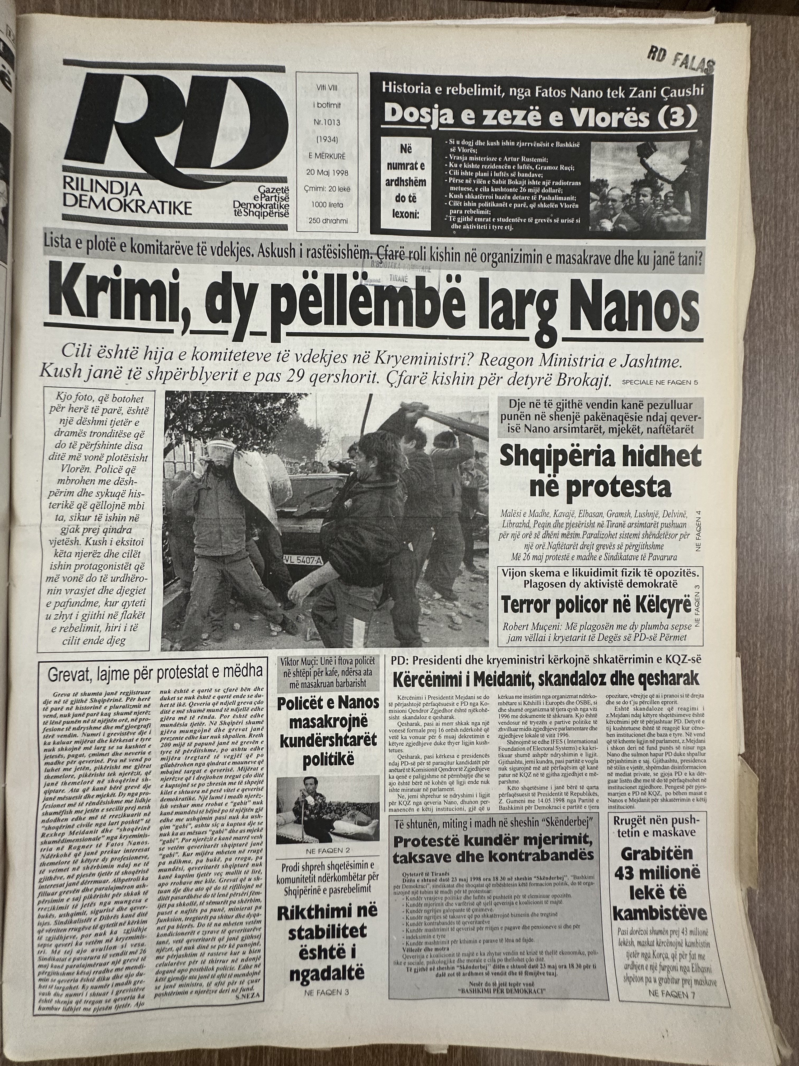 Rilindja Demokratike 1998-05-20