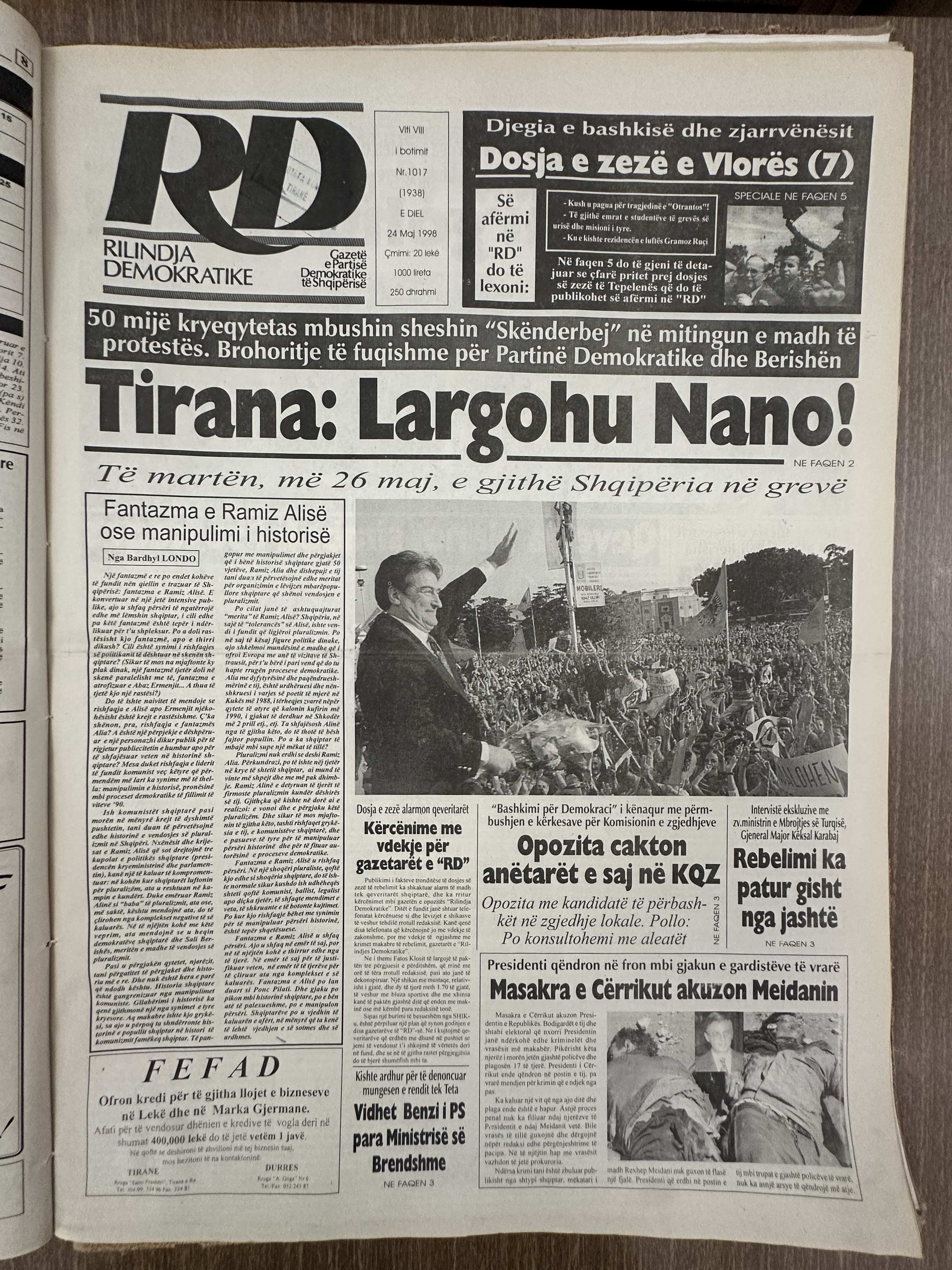 Rilindja Demokratike 1998-05-24