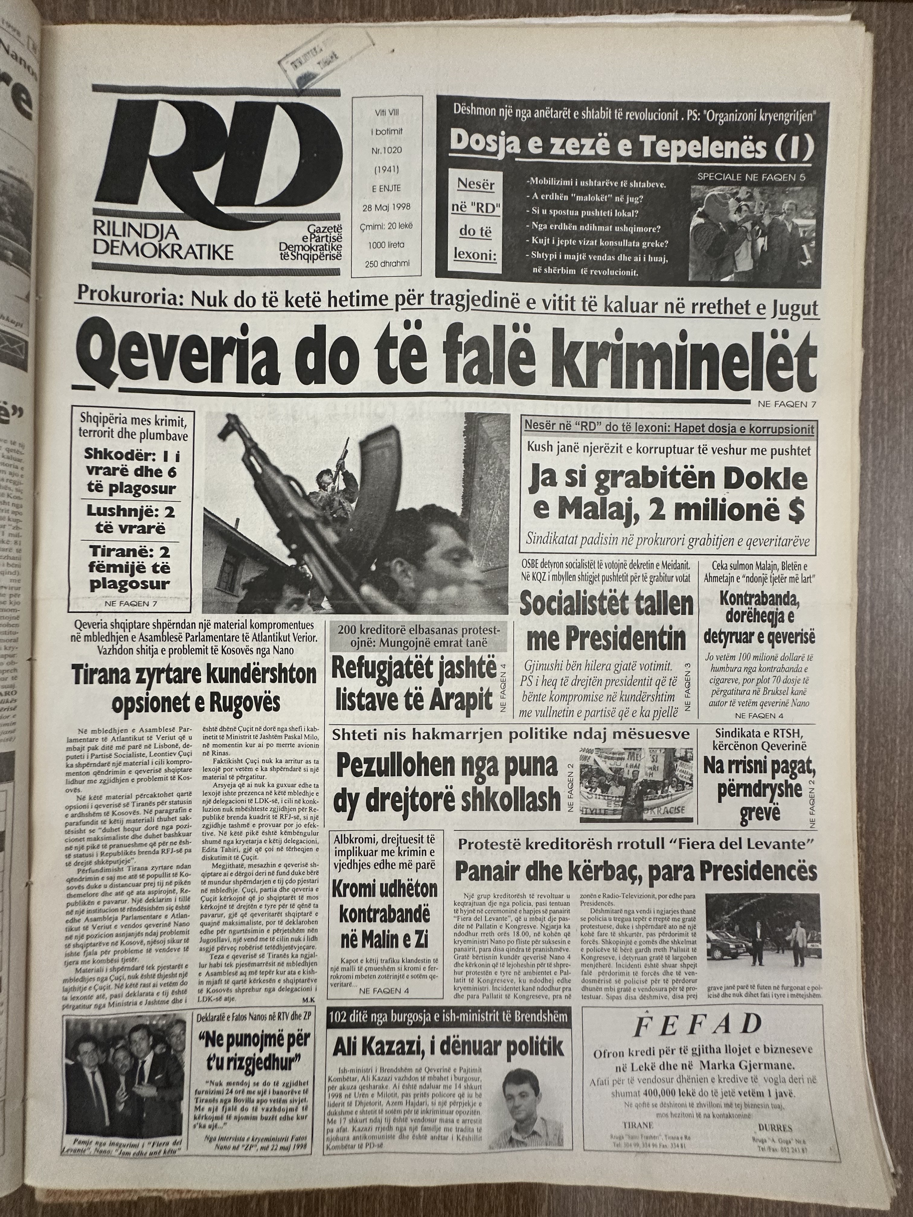 Rilindja Demokratike 1998-05-28