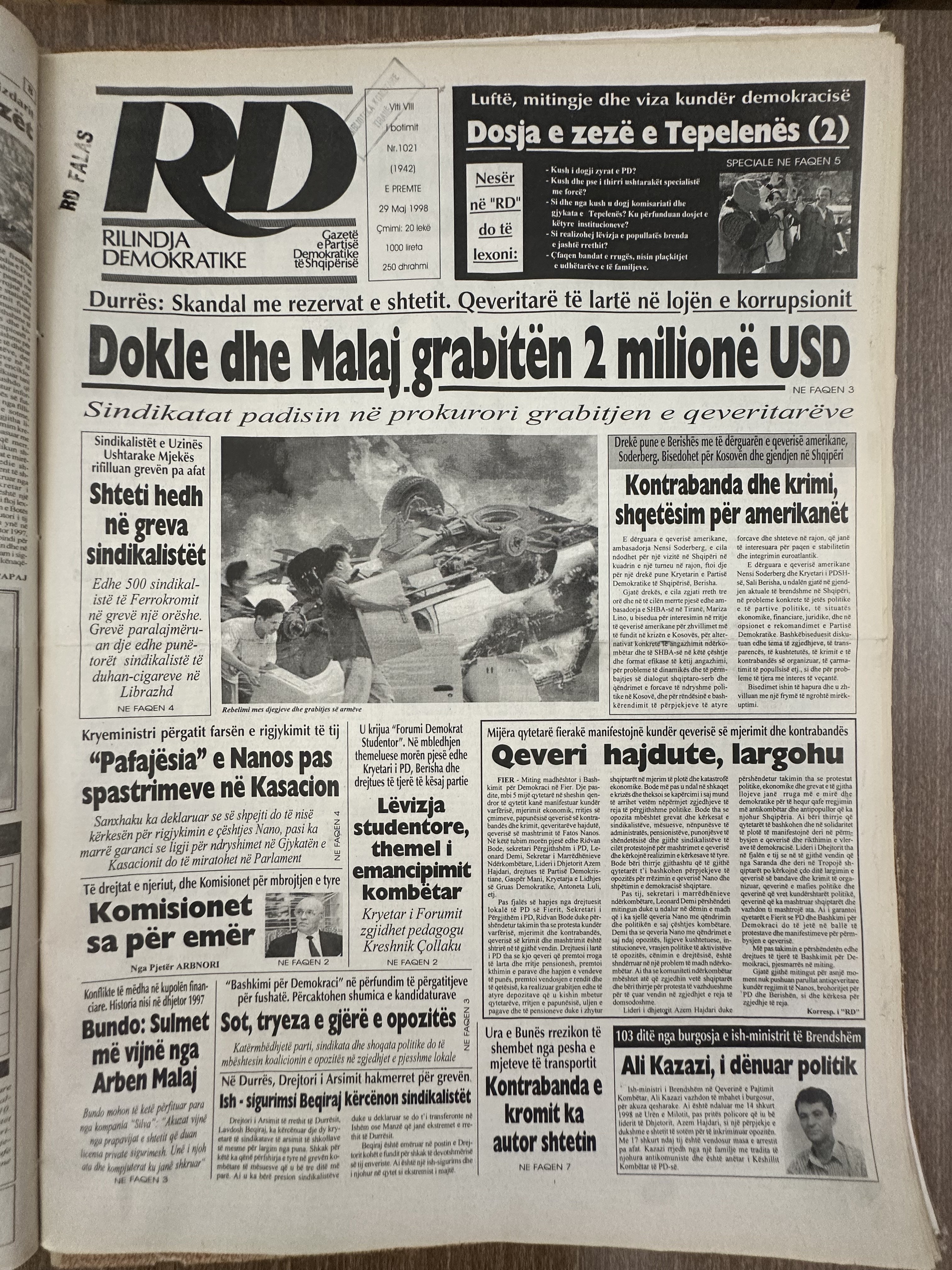 Rilindja Demokratike 1998-05-29
