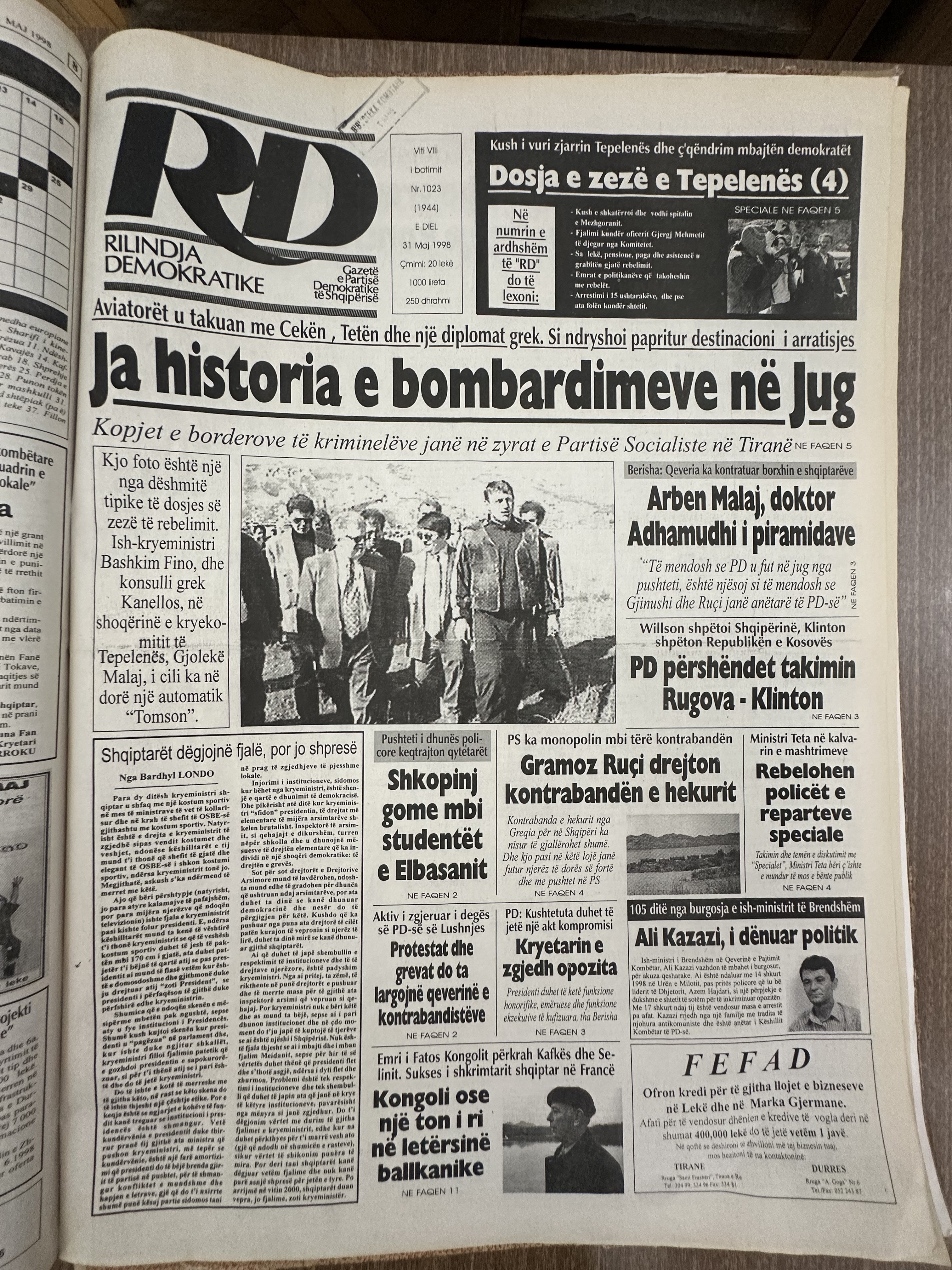 Rilindja Demokratike 1998-05-31