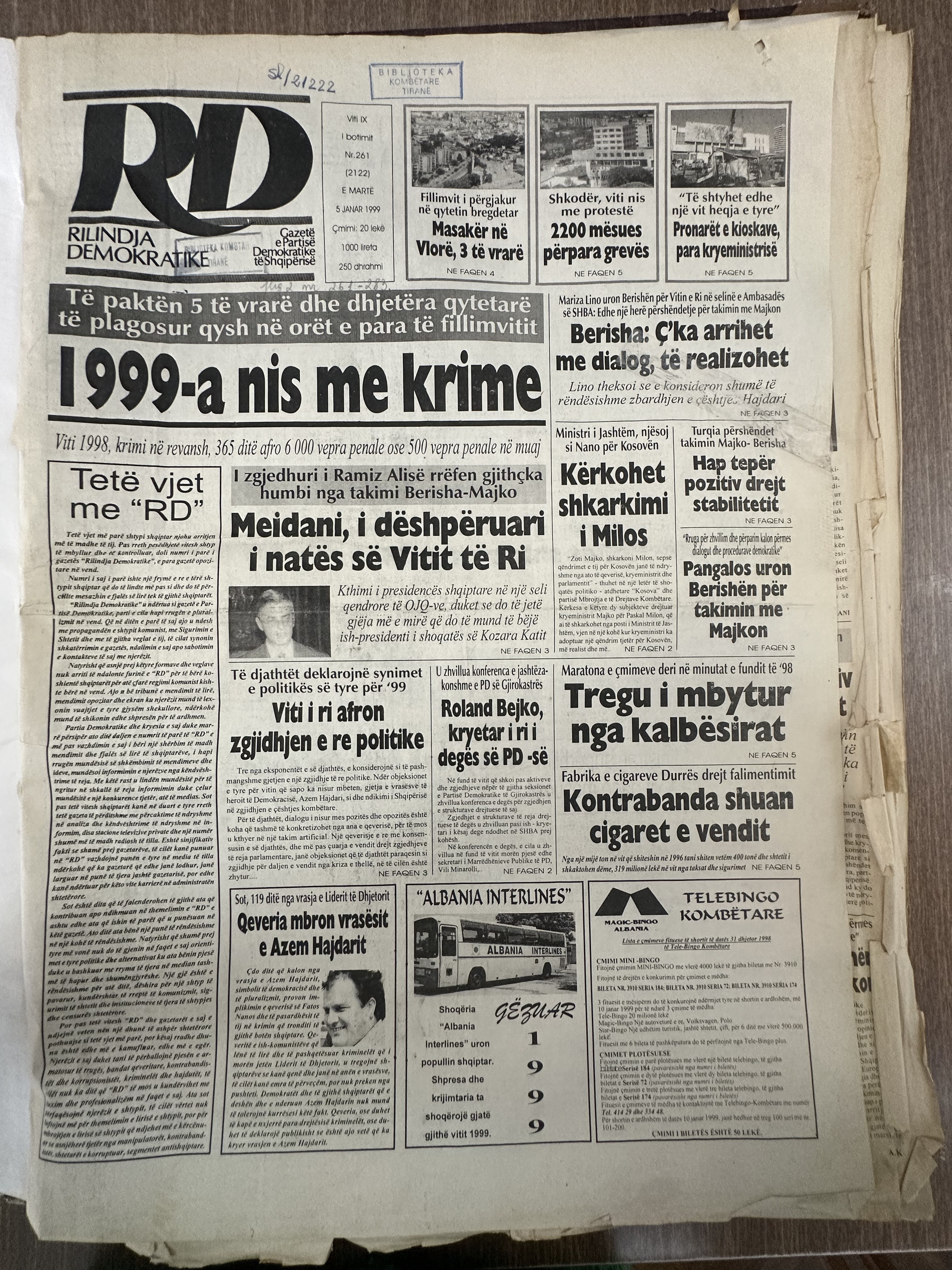 Rilindja Demokratike 1999-01-05