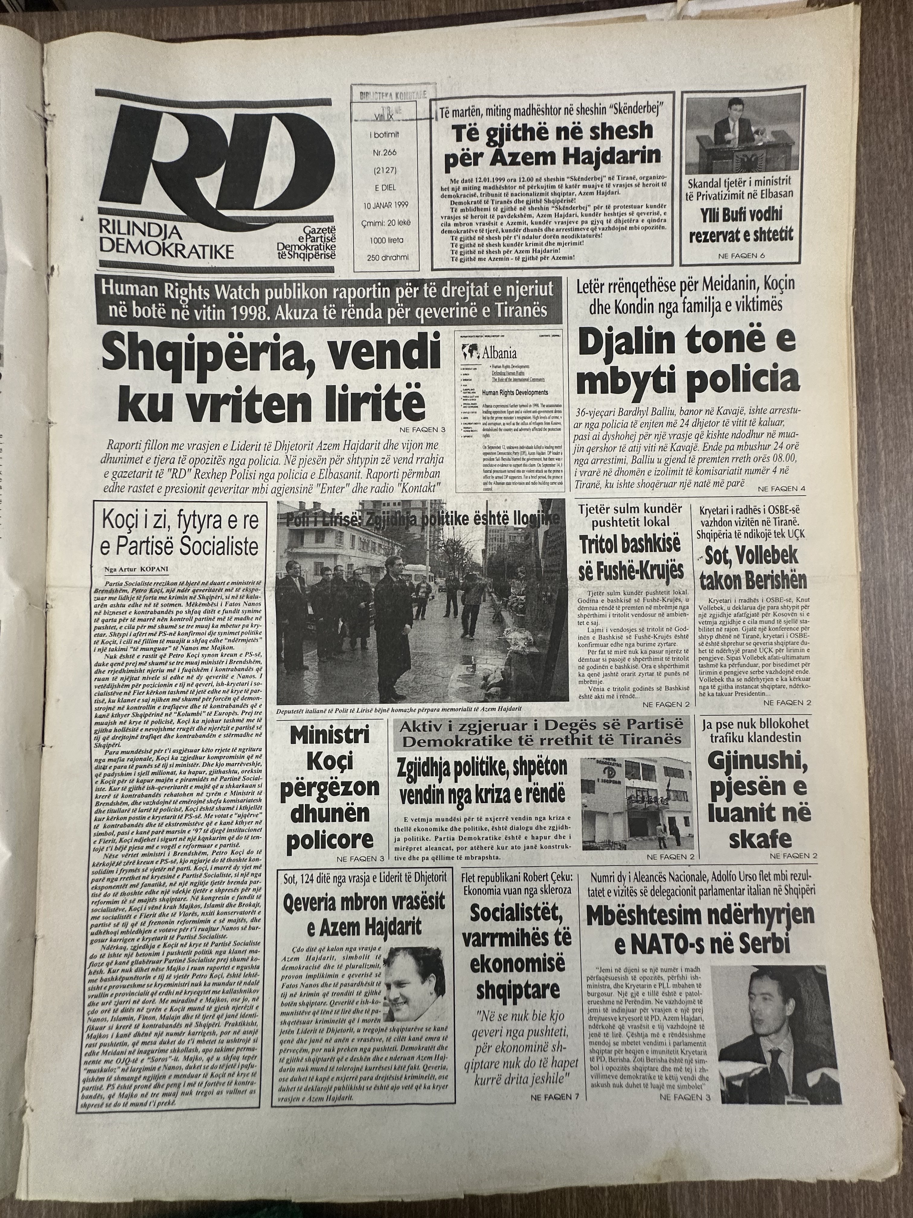 Rilindja Demokratike 1999-01-10