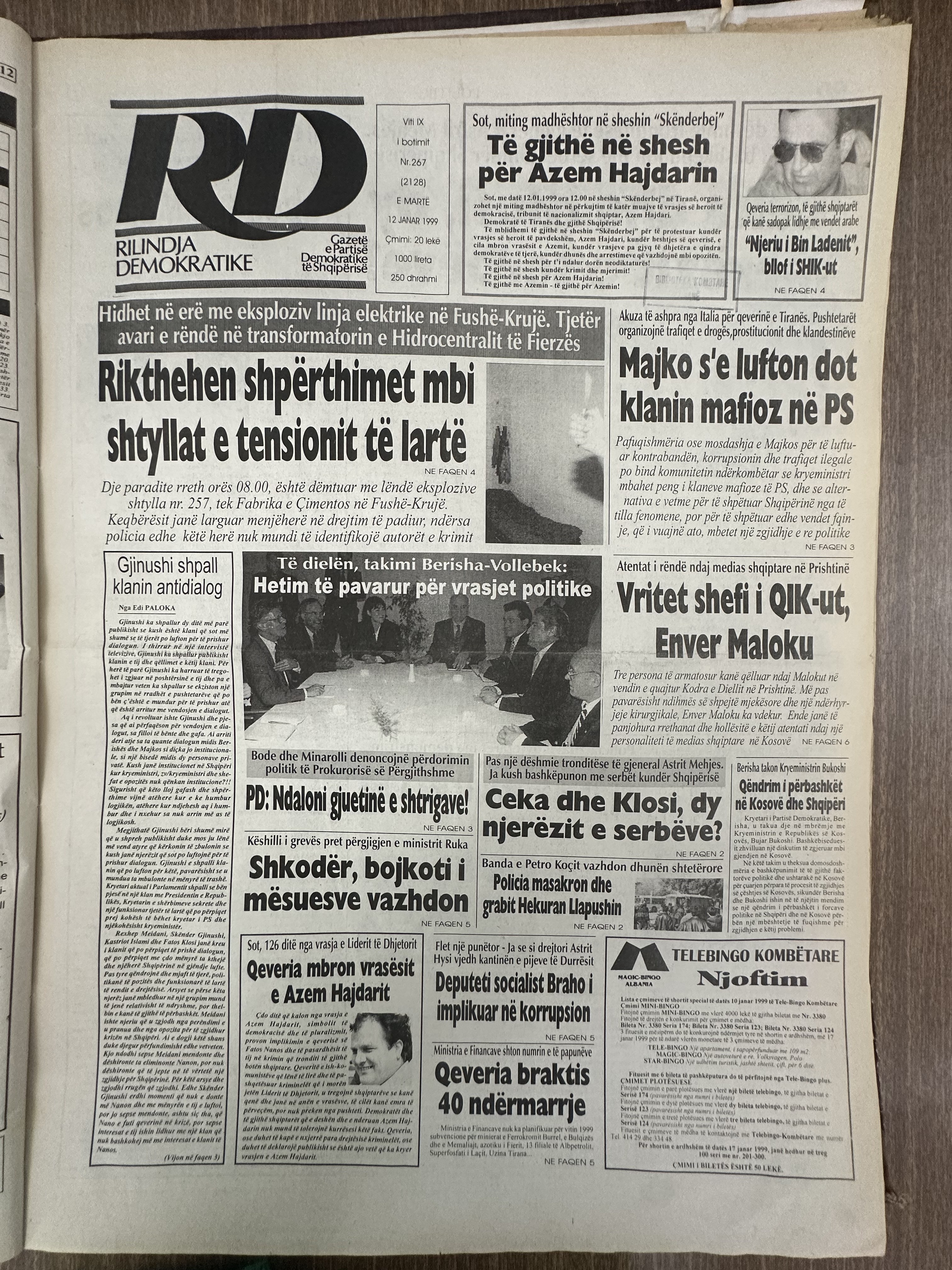 Rilindja Demokratike 1999-01-12
