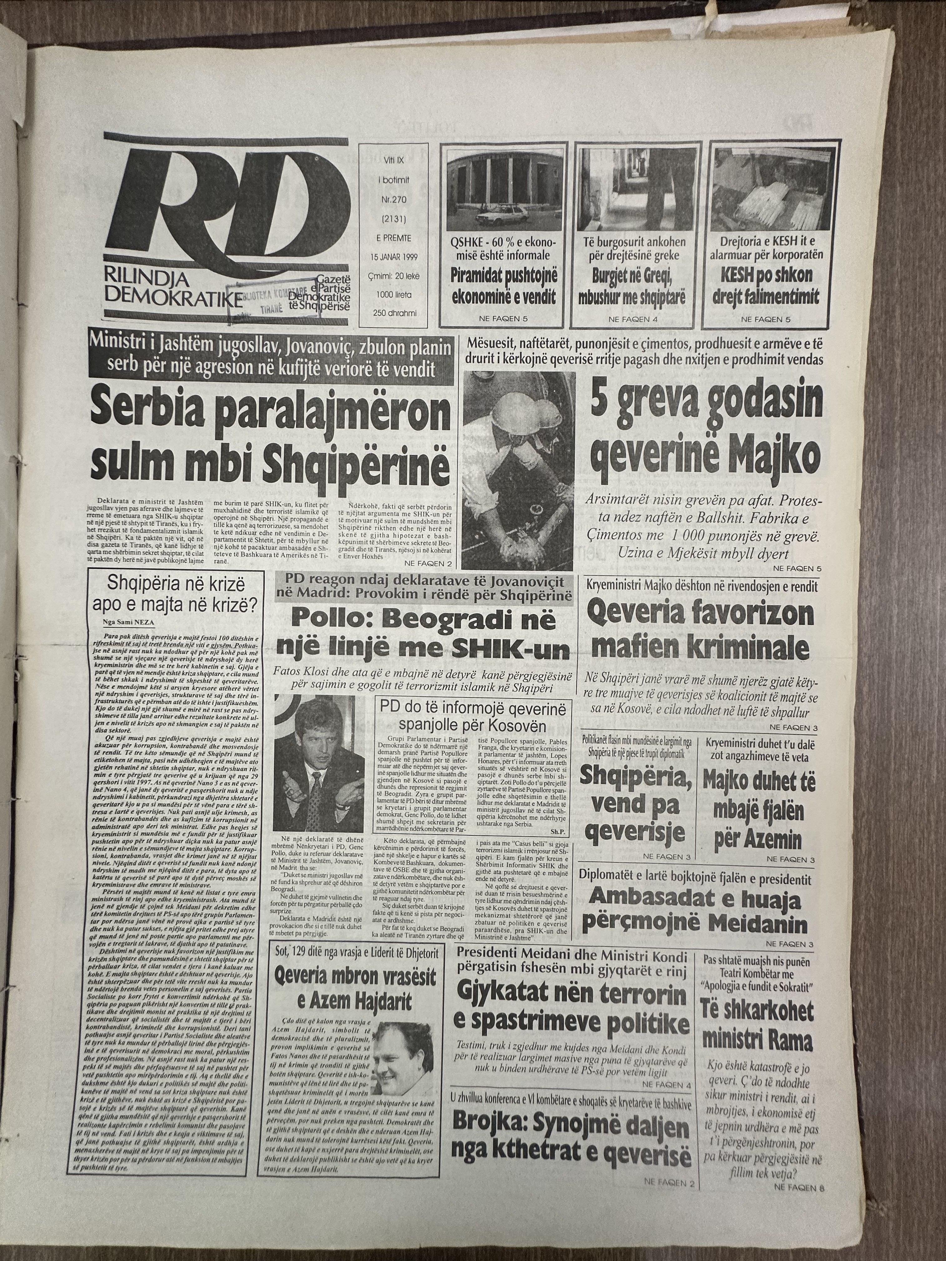 Rilindja Demokratike 1999-01-15