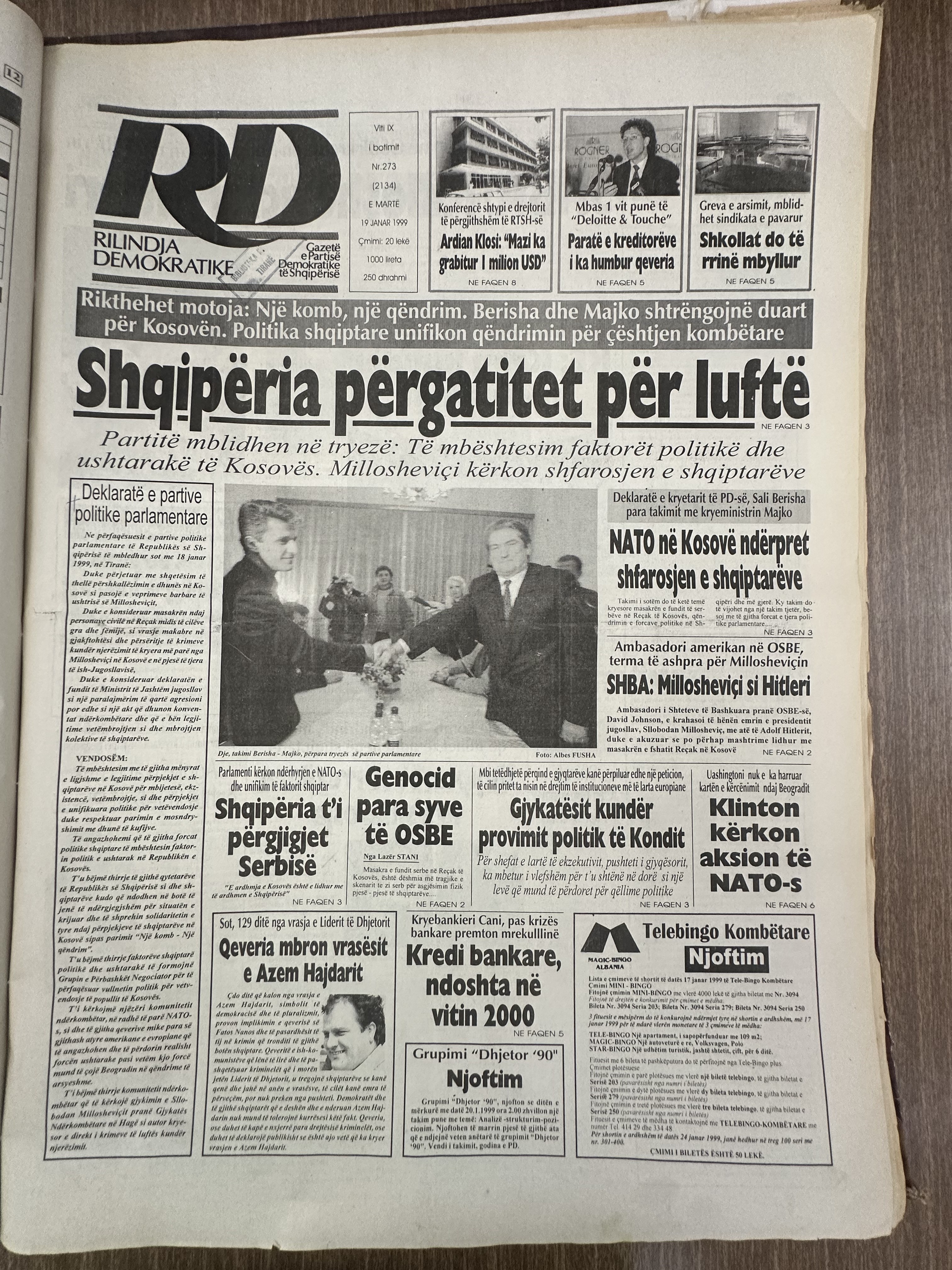 Rilindja Demokratike 1999-01-10