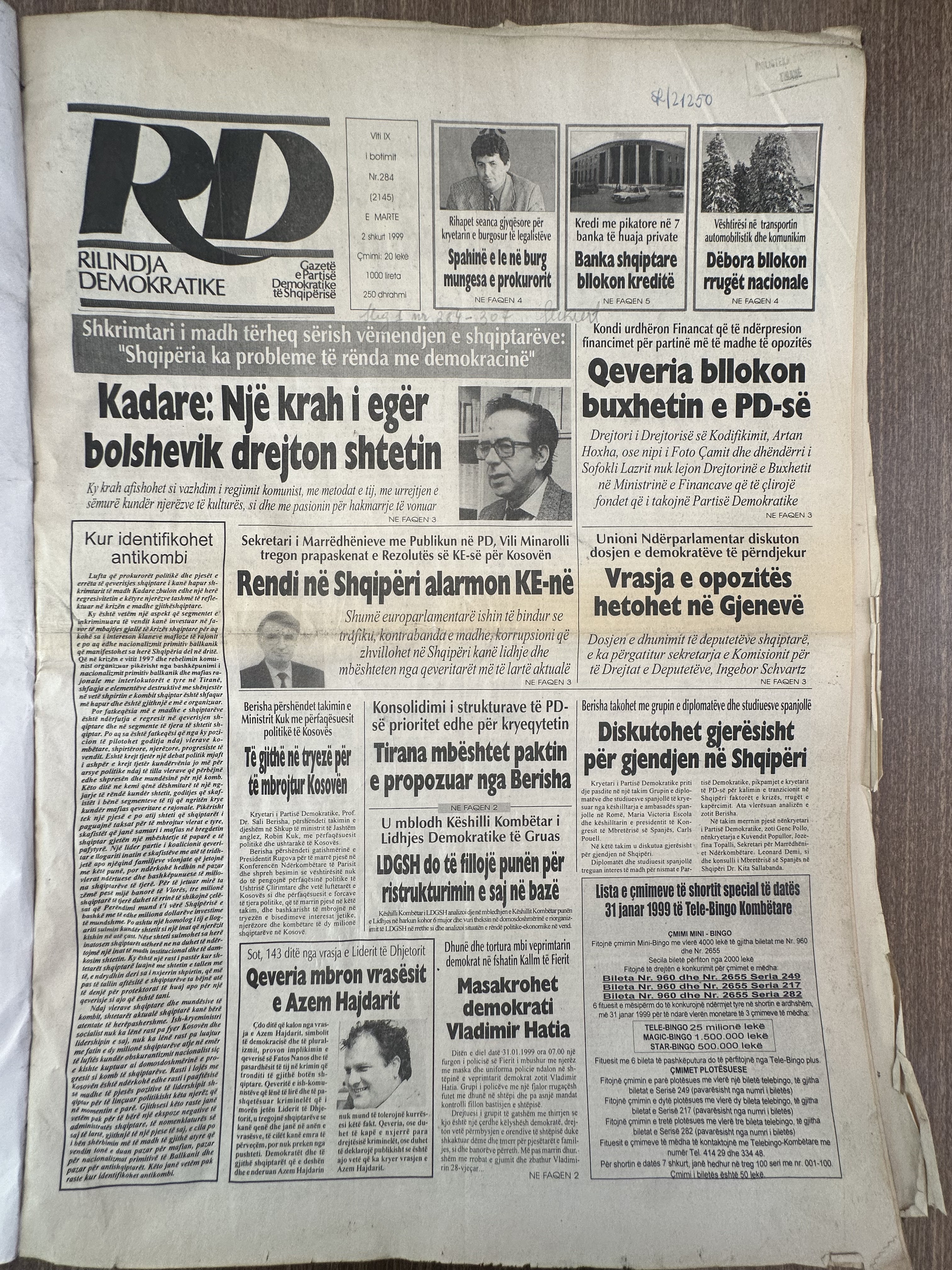 Rilindja Demokratike 1999-02-02