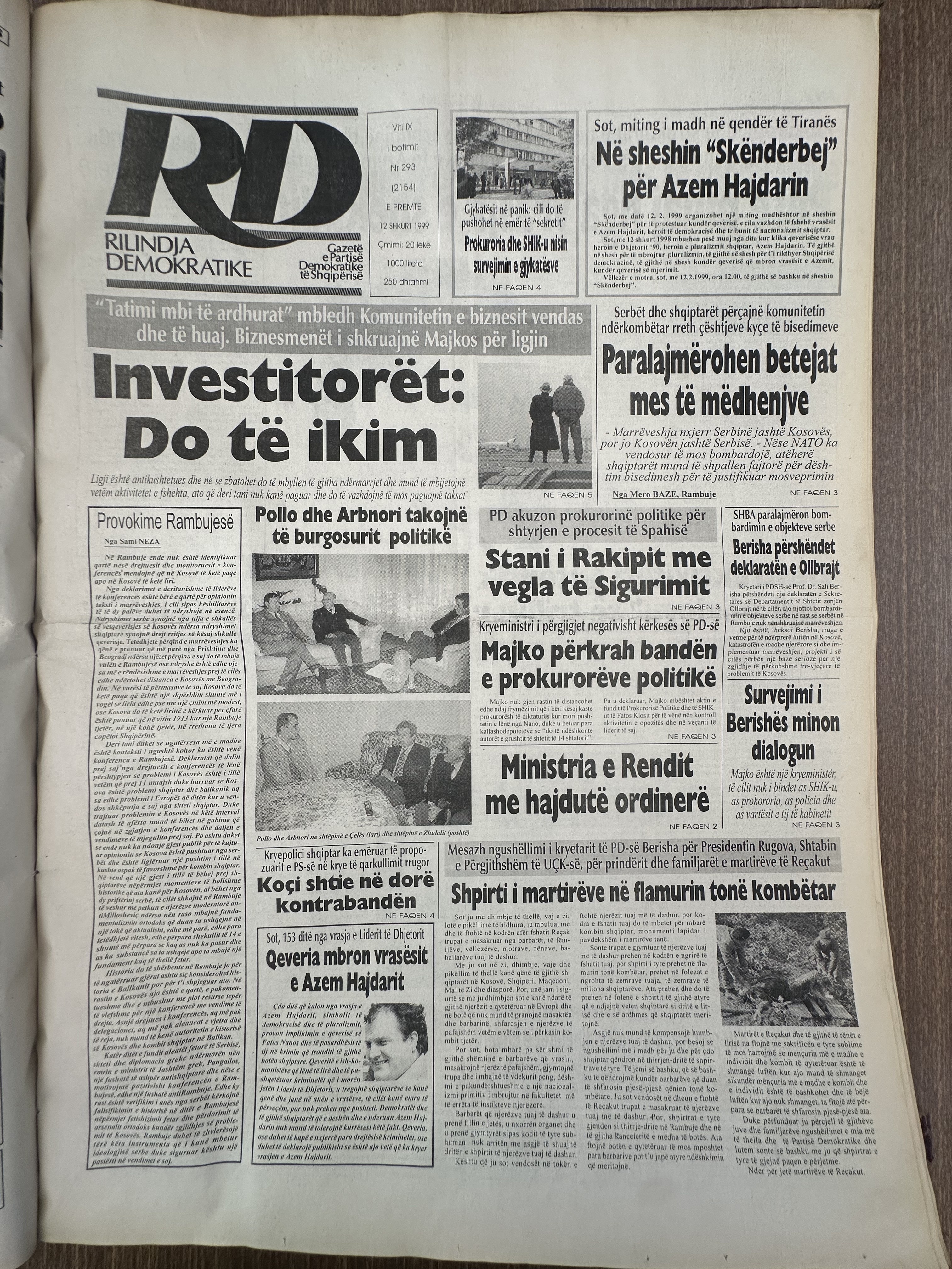 Rilindja Demokratike 1999-02-12