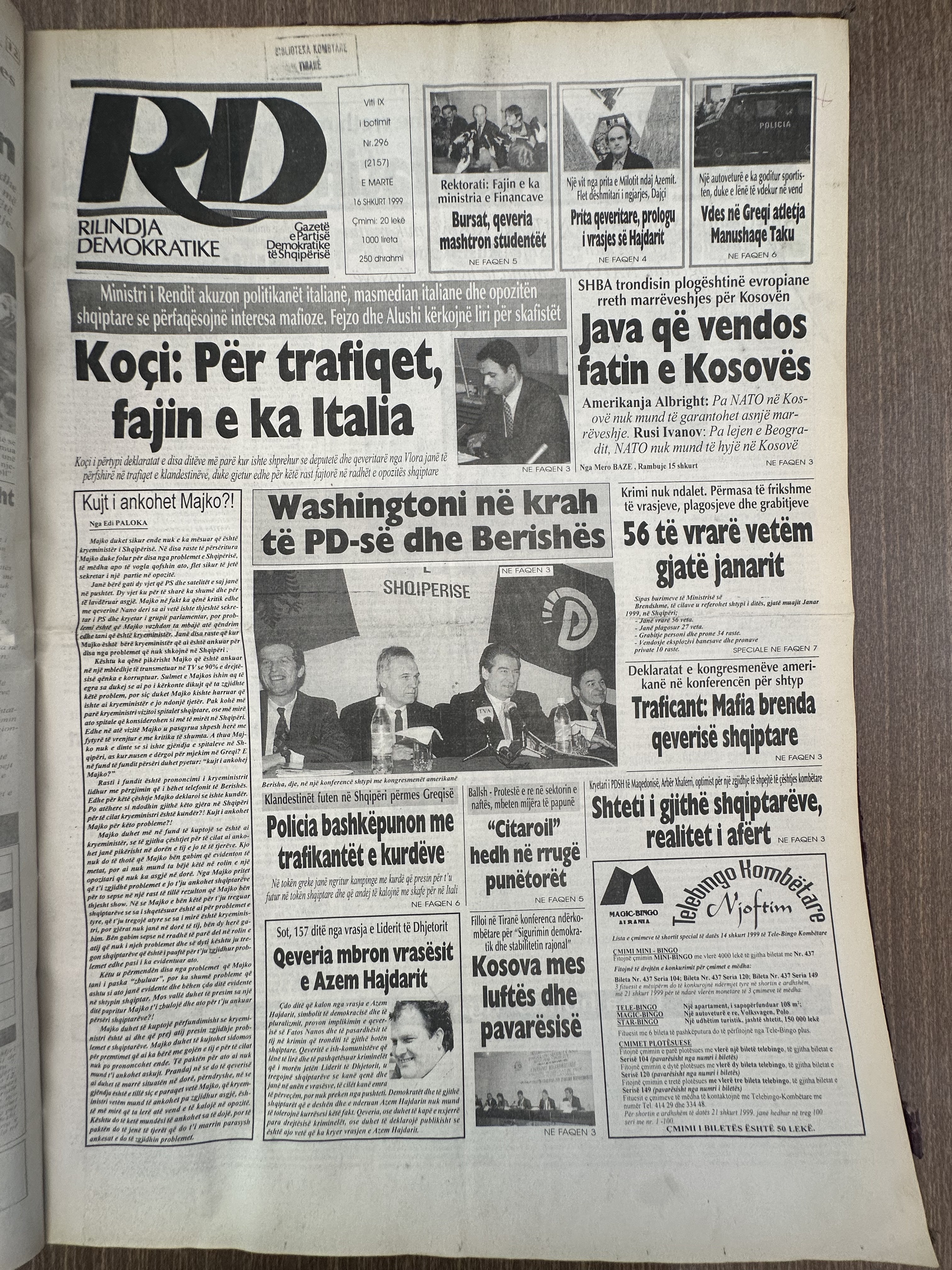 Rilindja Demokratike 1999-02-16