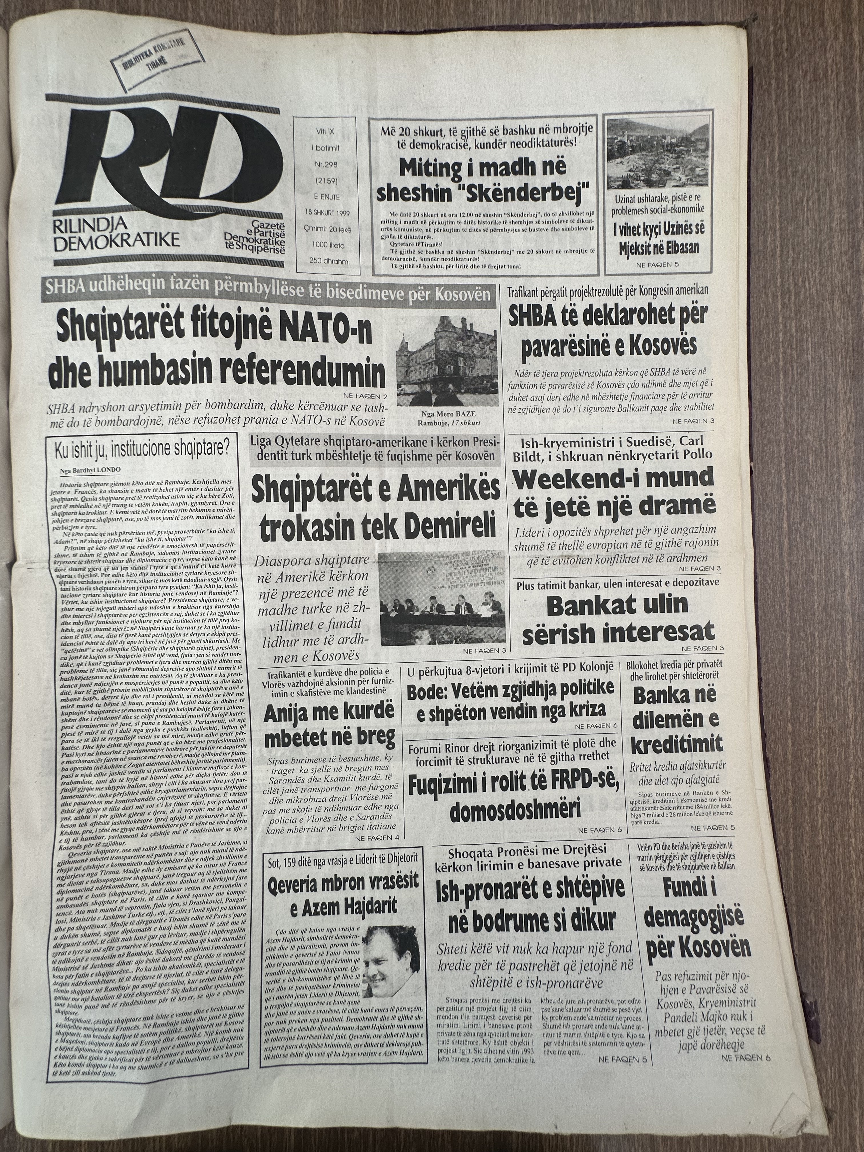 Rilindja Demokratike 1999-02-18