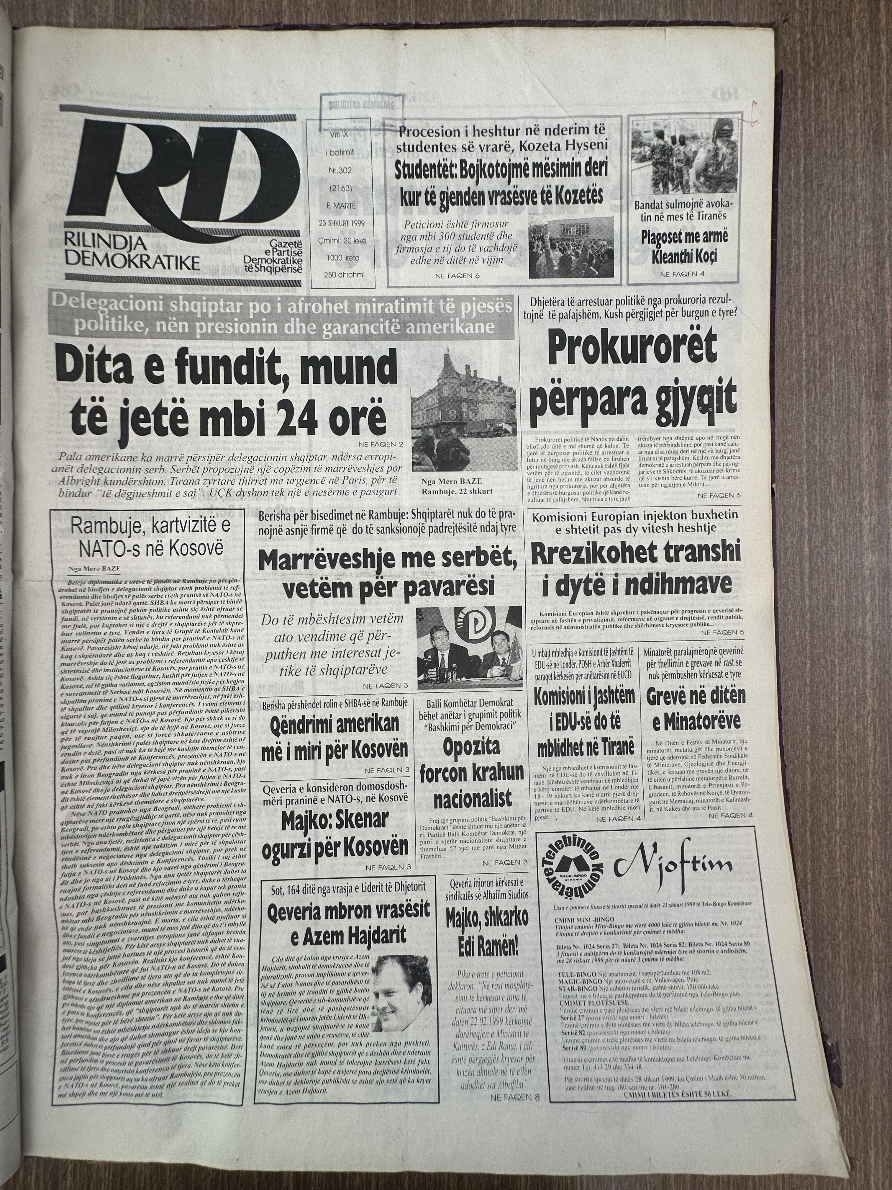 Rilindja Demokratike 1999-07-23