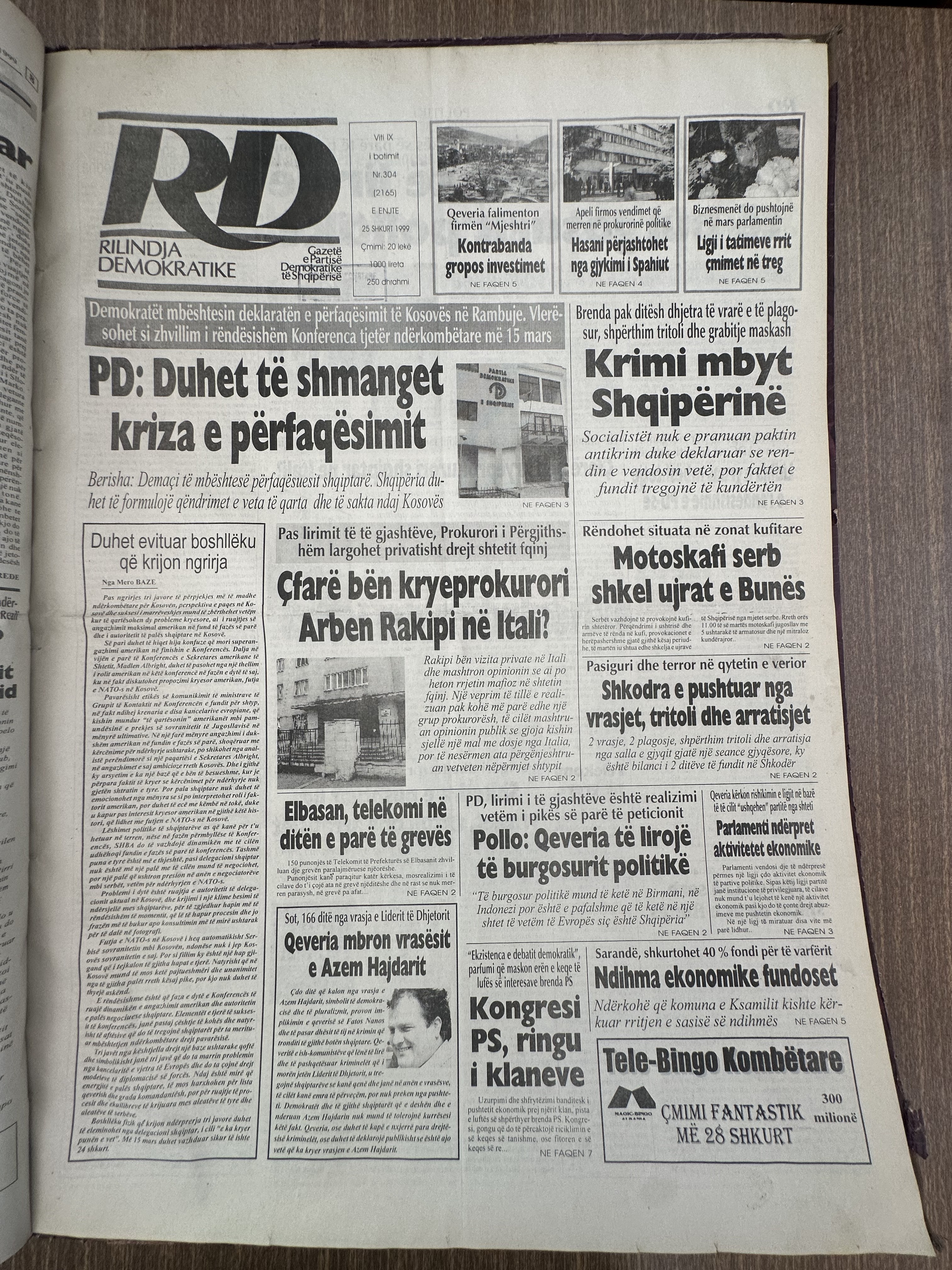 Rilindja Demokratike 1999-02-25