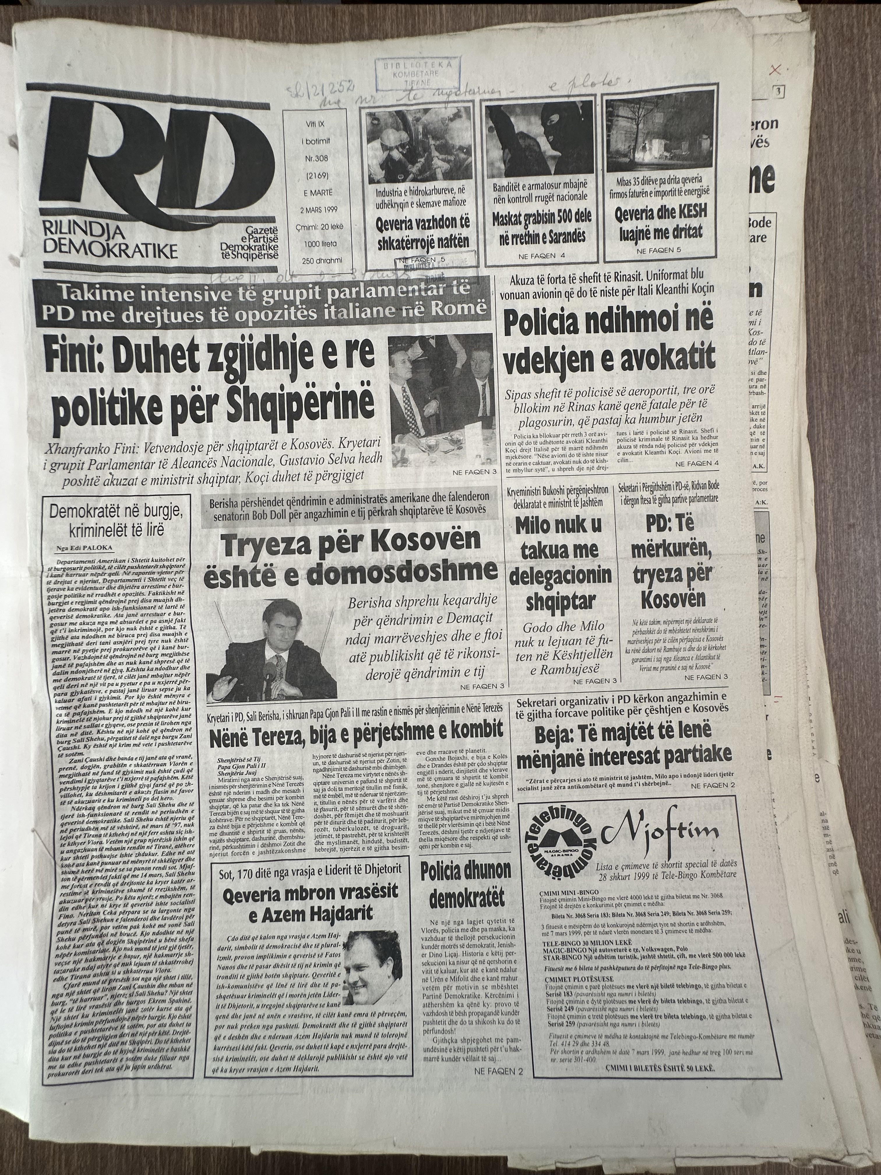 Rilindja Demokratike 1999-03-02