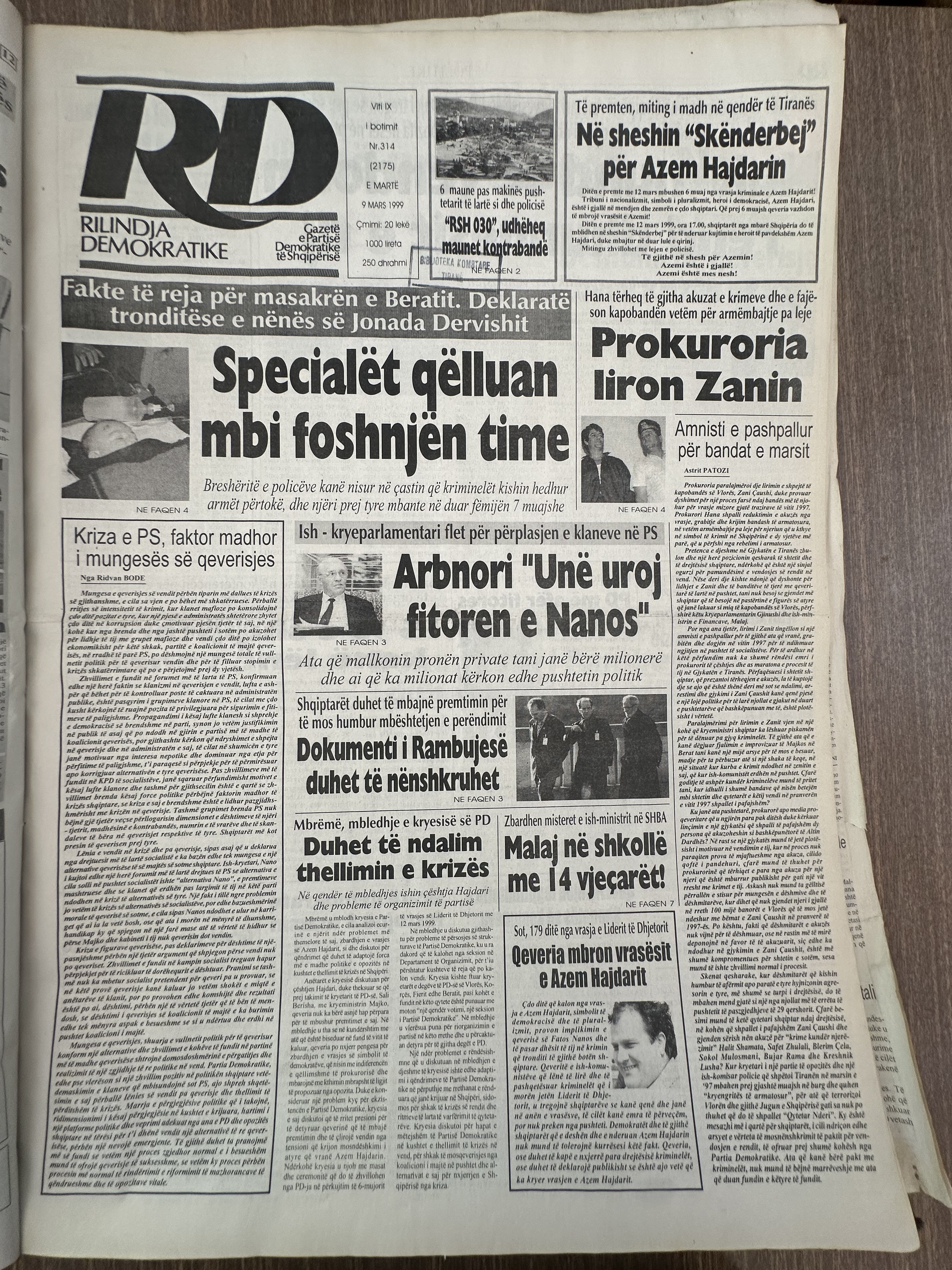 Rilindja Demokratike 1999-05-09