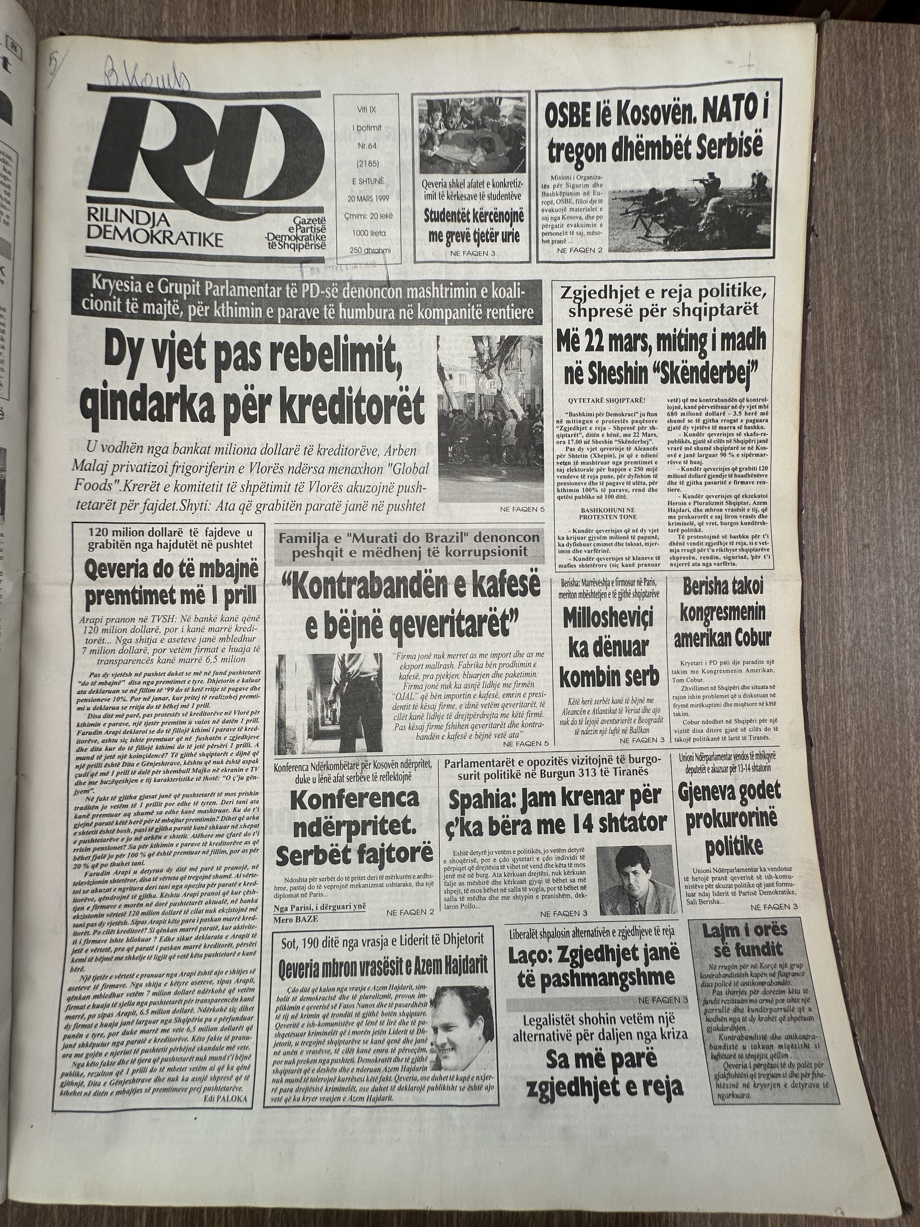 Rilindja Demokratike 1999-03-20