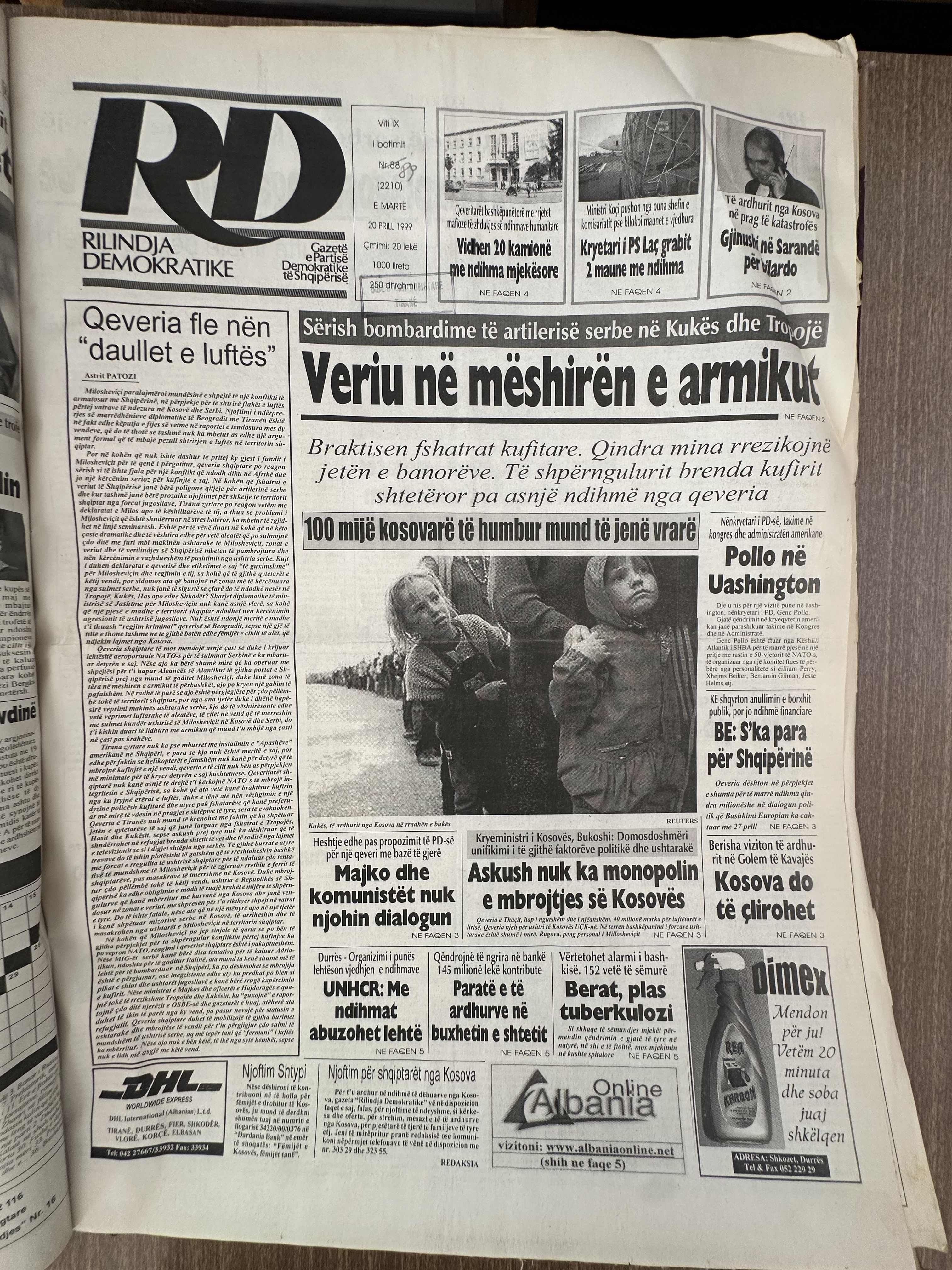 Rilindja Demokratike 1999-04-20