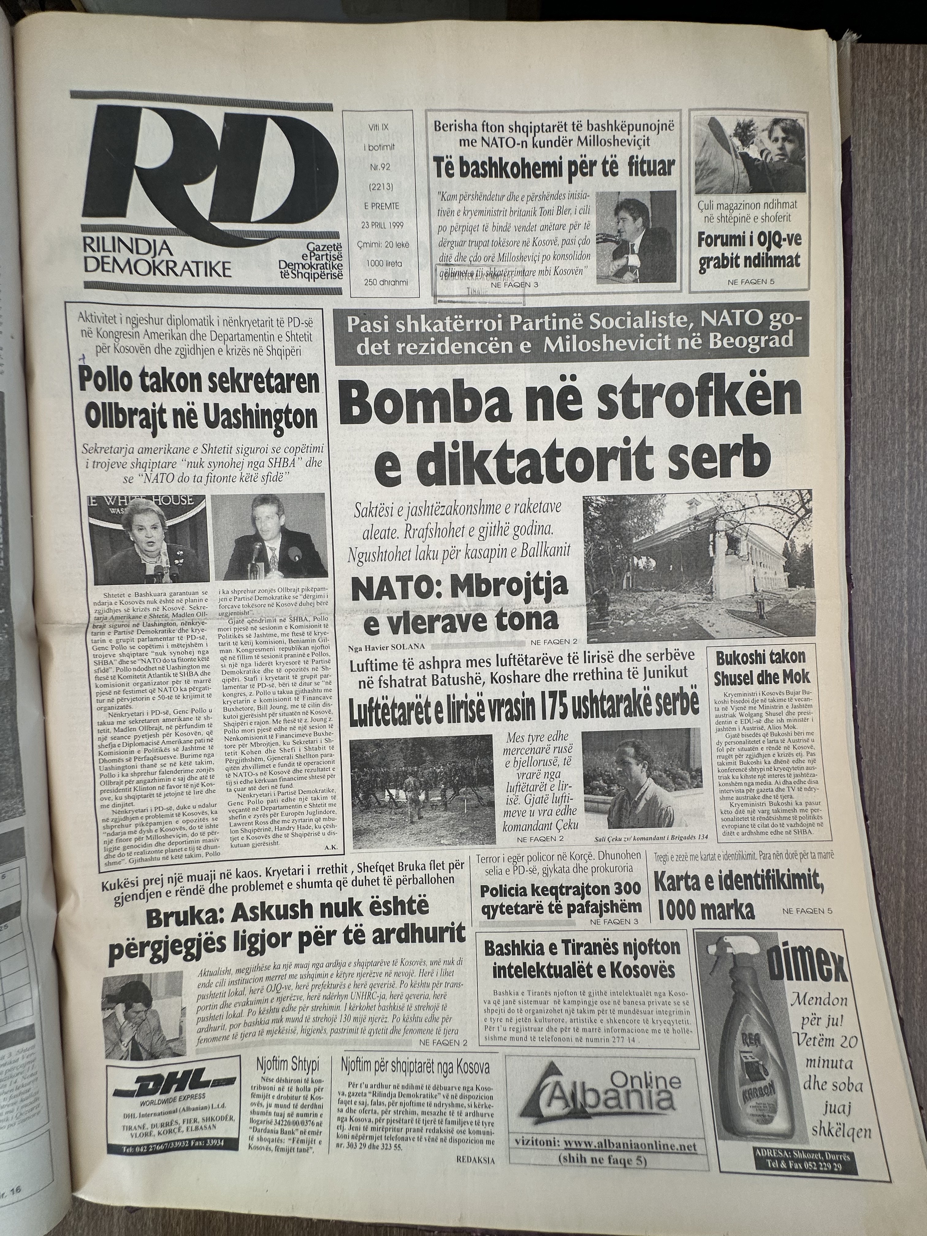Rilindja Demokratike 1999-04-23