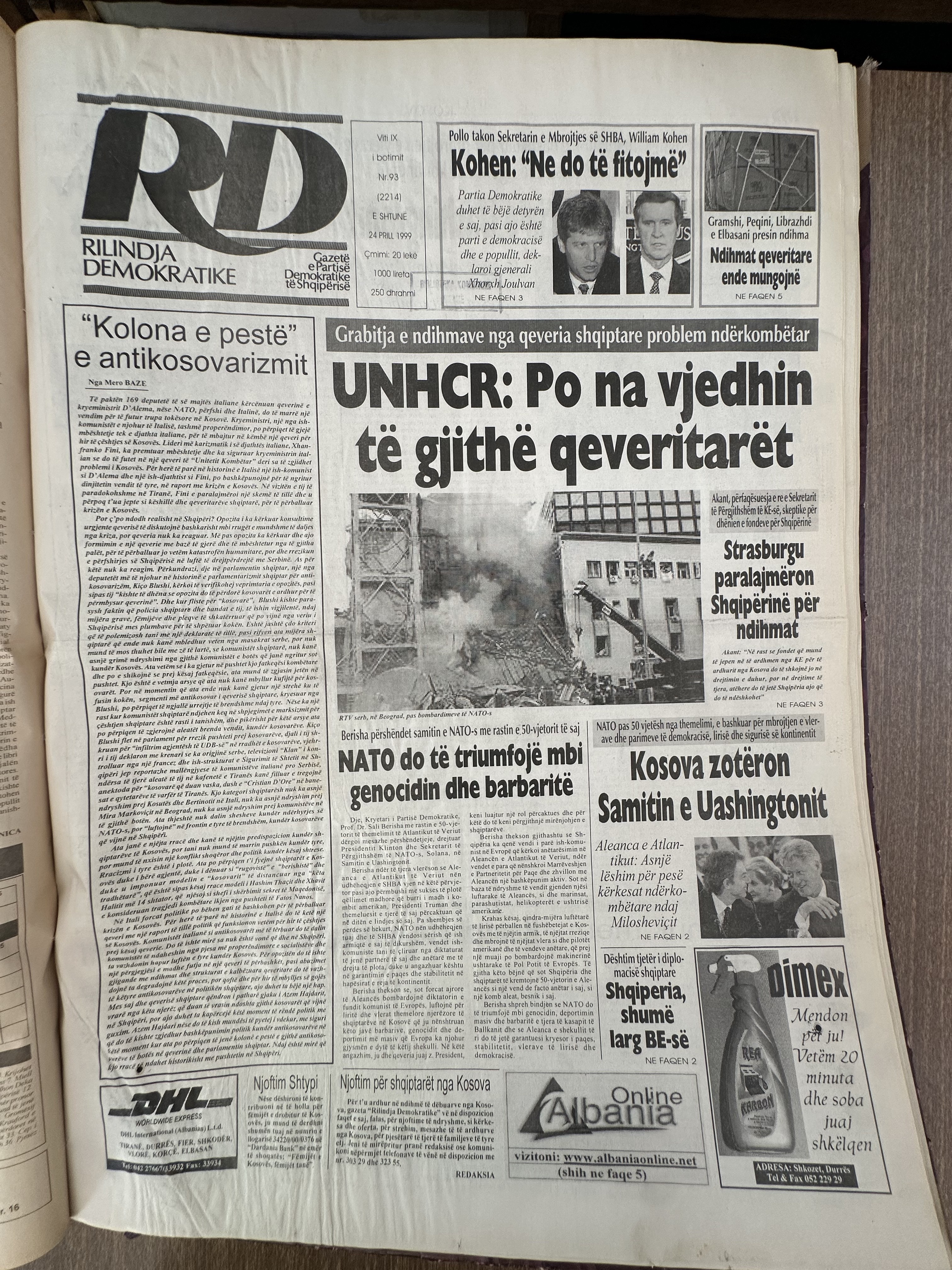 Rilindja Demokratike 1999-04-24