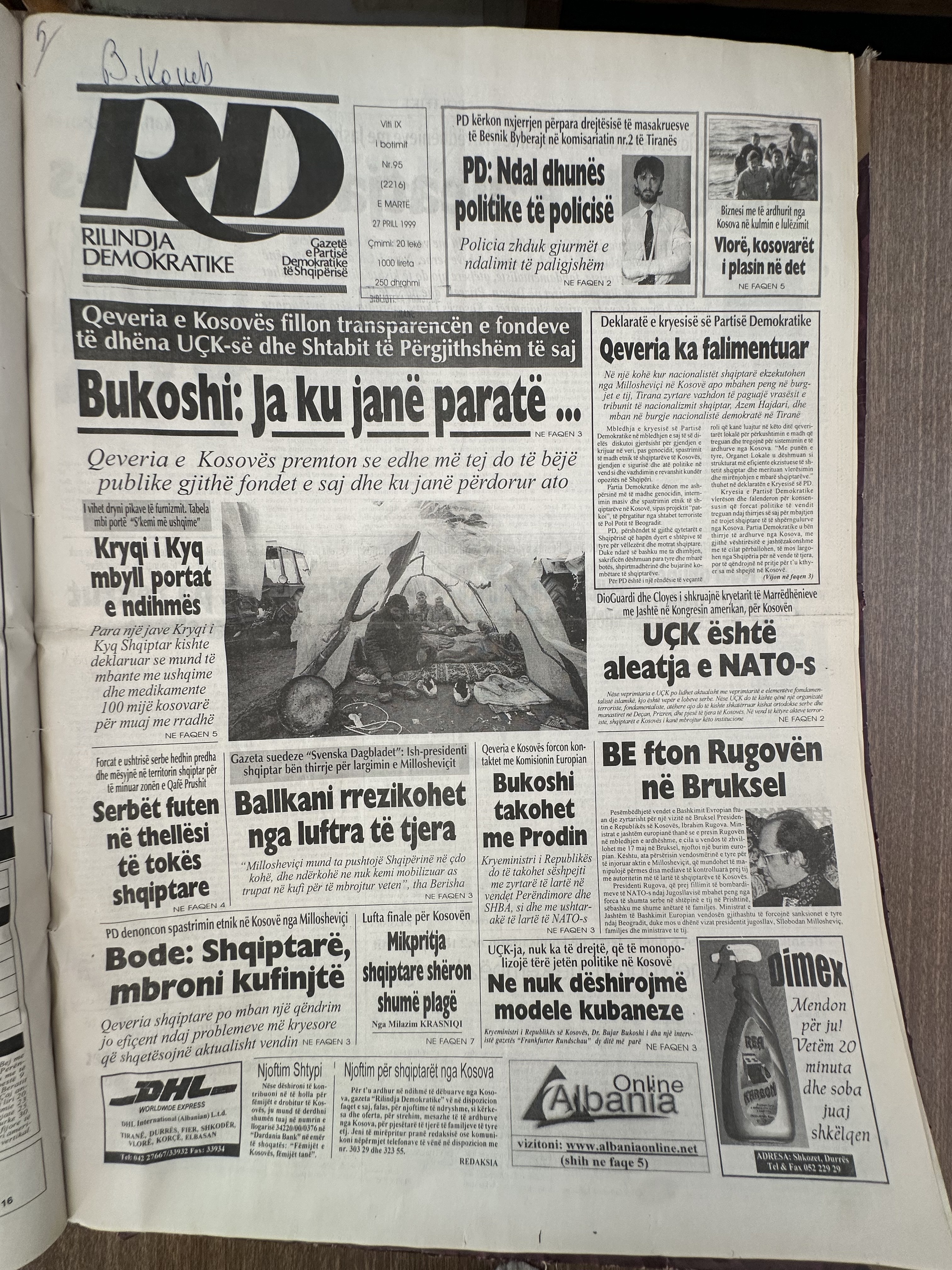 Rilindja Demokratike 1999-04-27