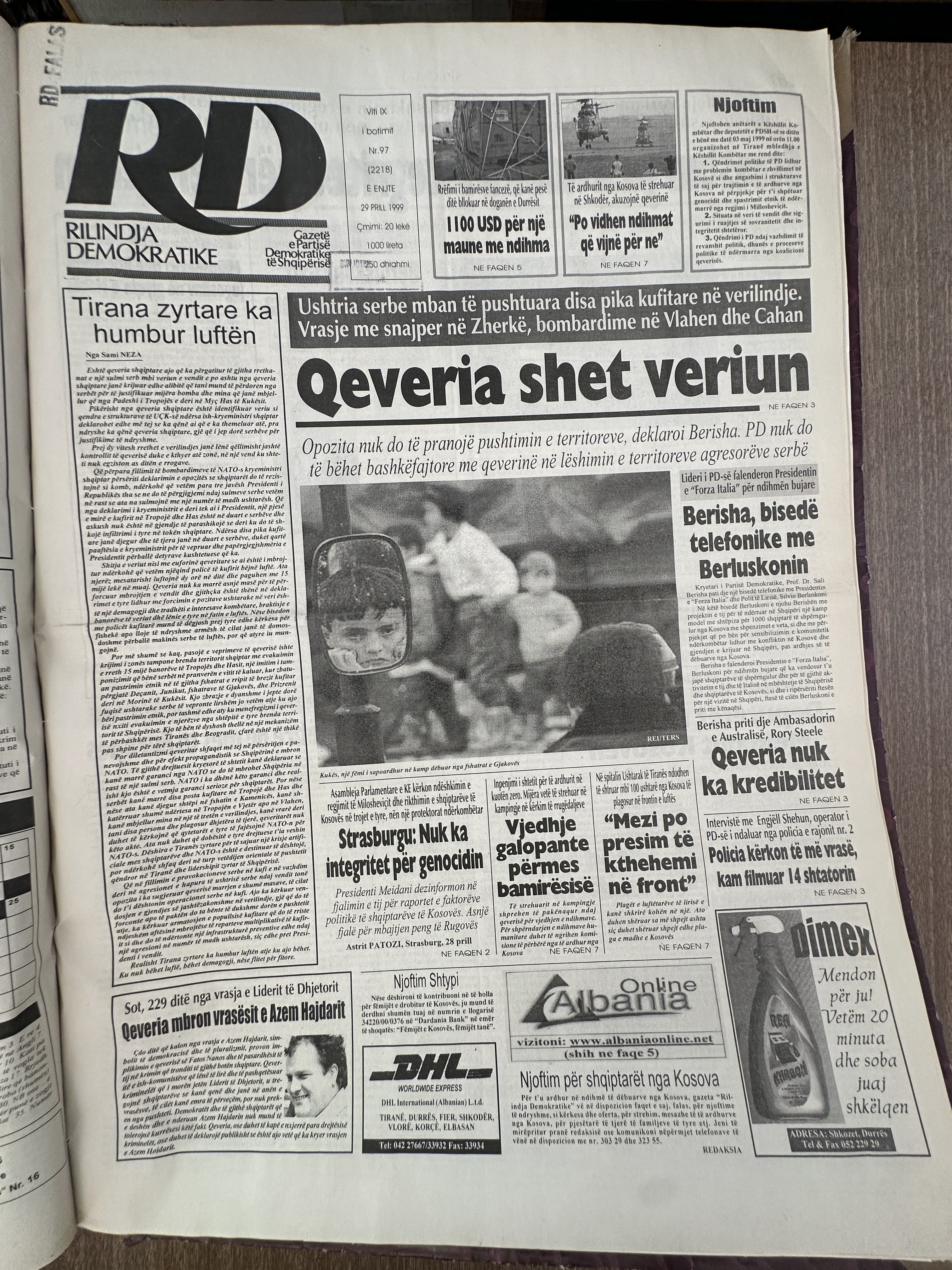 Rilindja Demokratike 1999-04-29