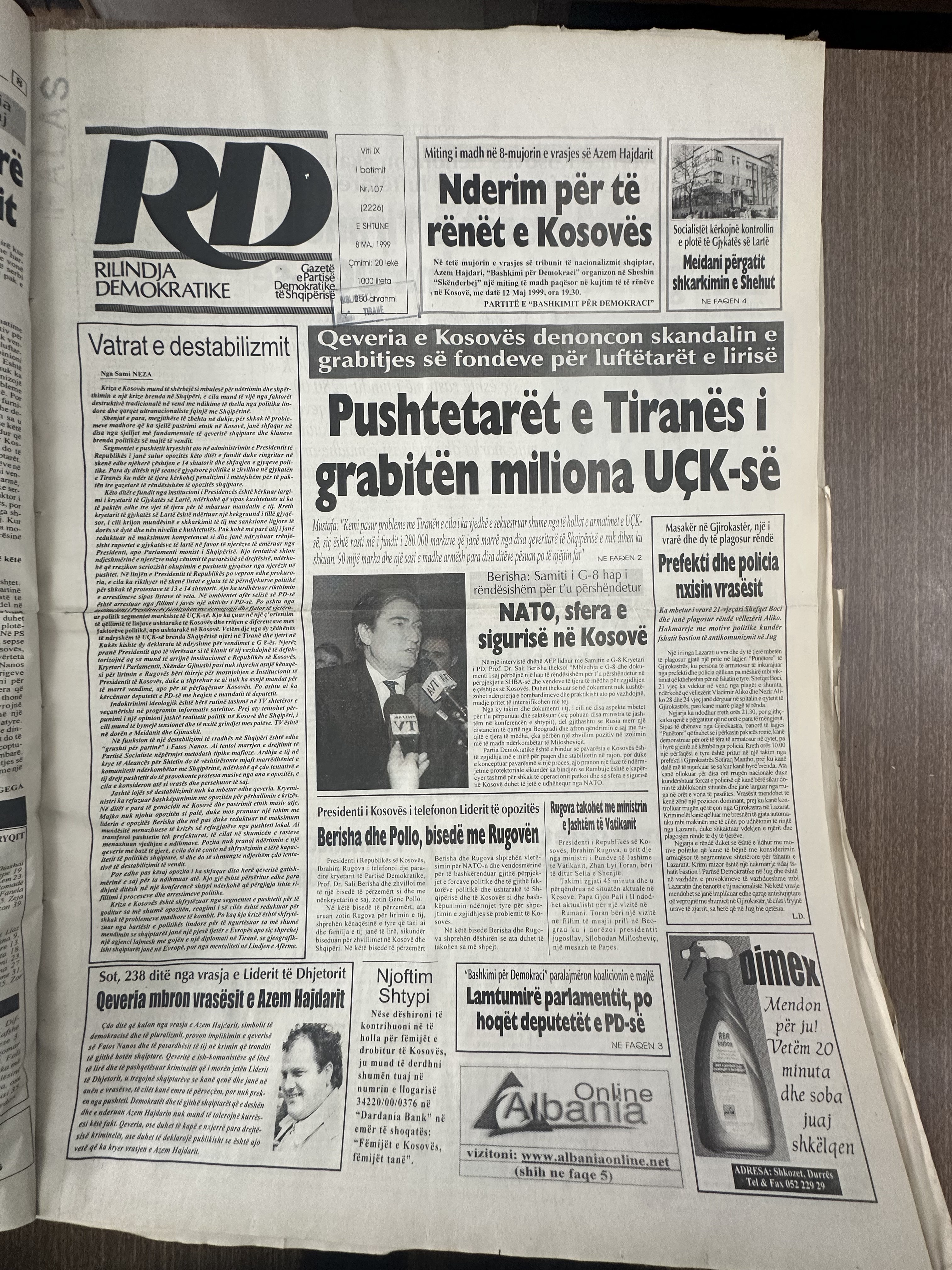 Rilindja Demokratike 1999-05-08